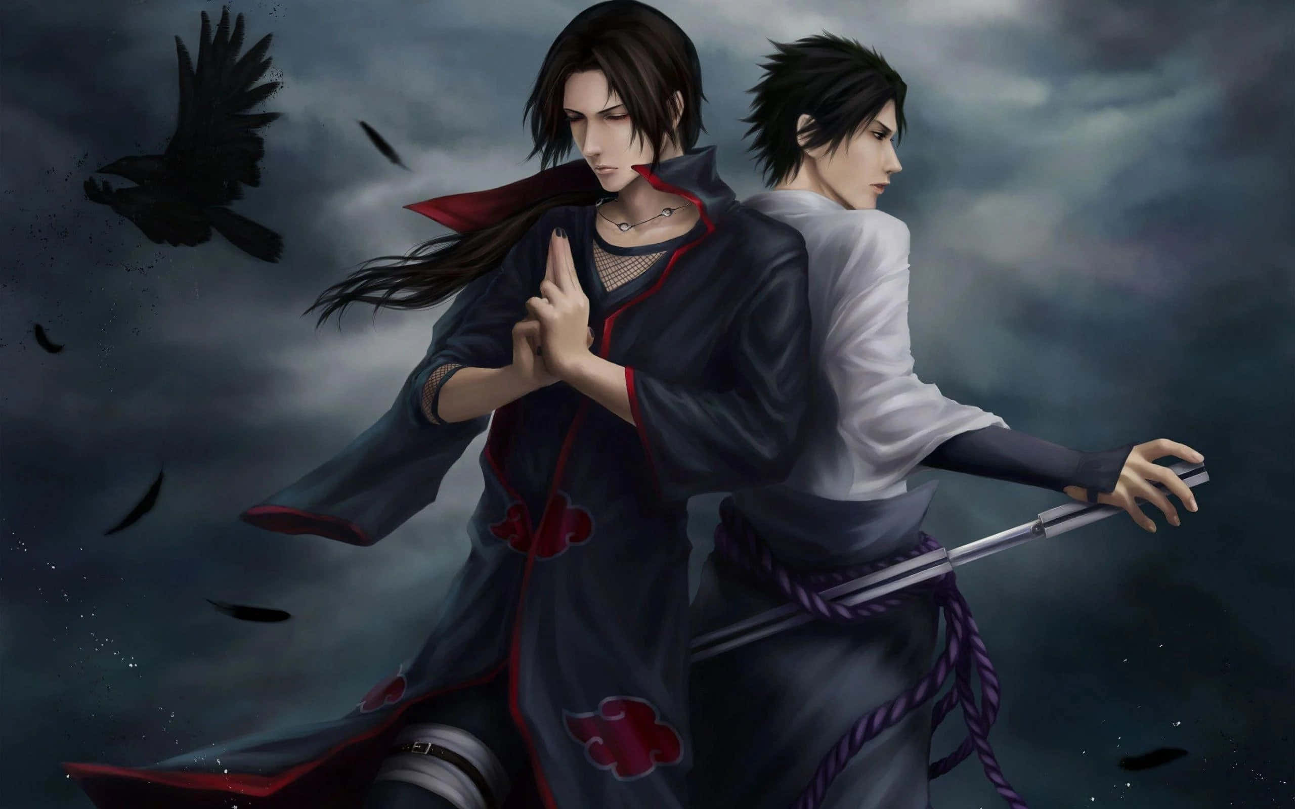To krigere støder sammen og viser intensiteten i en Anime Fight Wallpapers