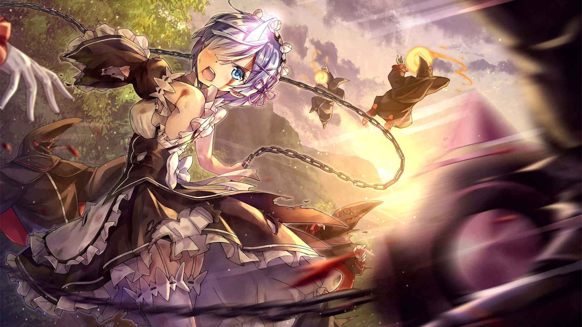 To krigere støder sammen i et episk anime-slag! Wallpapers