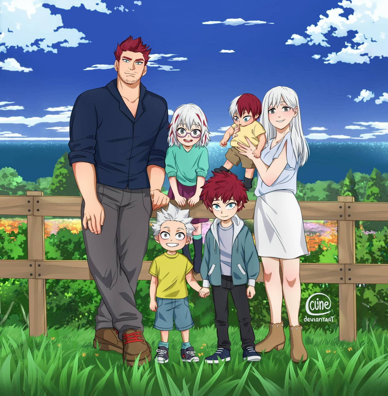 Todoroki Familie Naturbaggrund Wallpapers