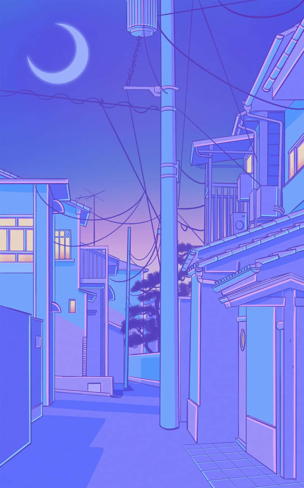 Tokyo Anime Lilla Landsby Nat Wallpapers