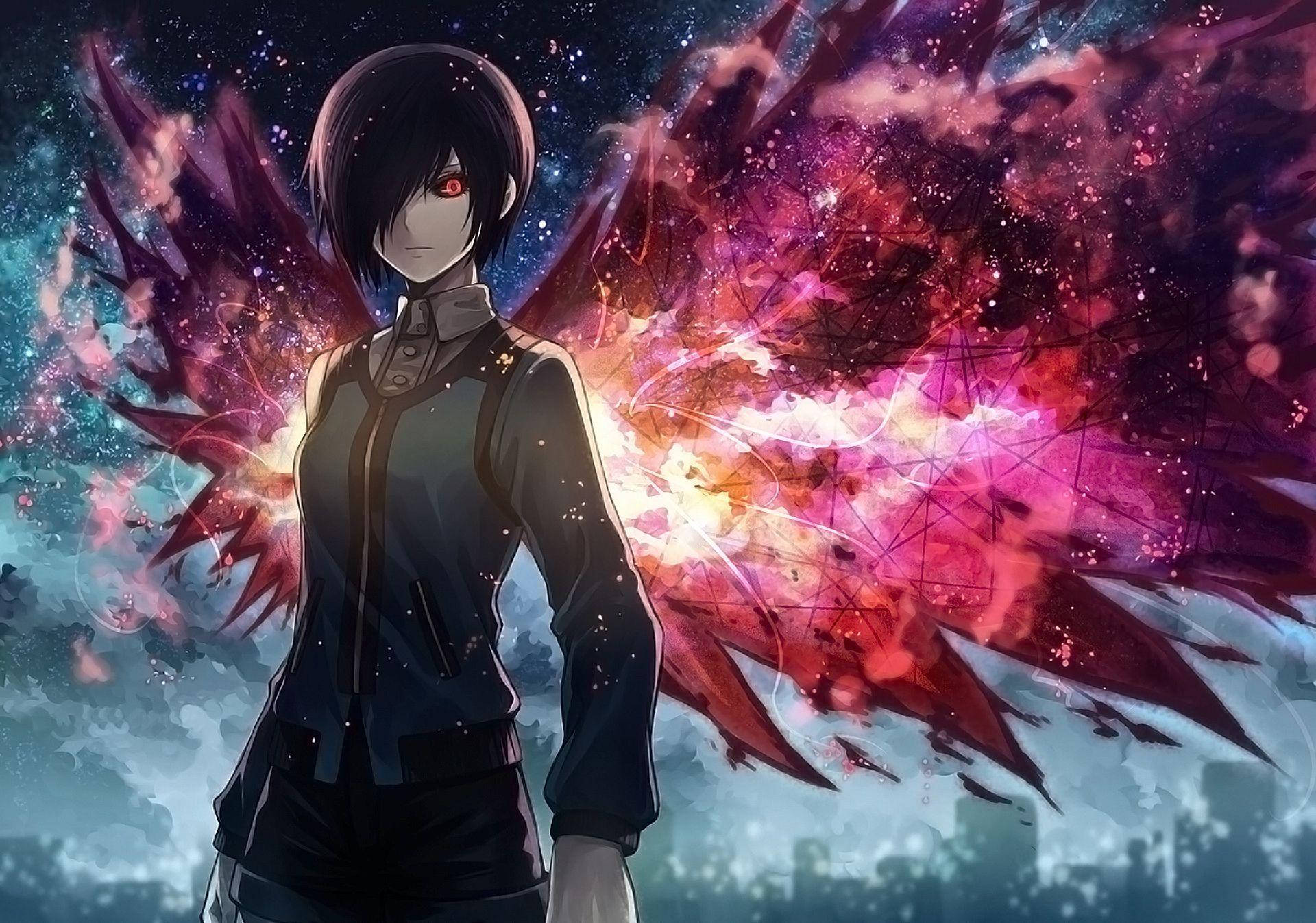 Tokyo Ghoul Figurer med Forstærkede Vinger Wallpapers