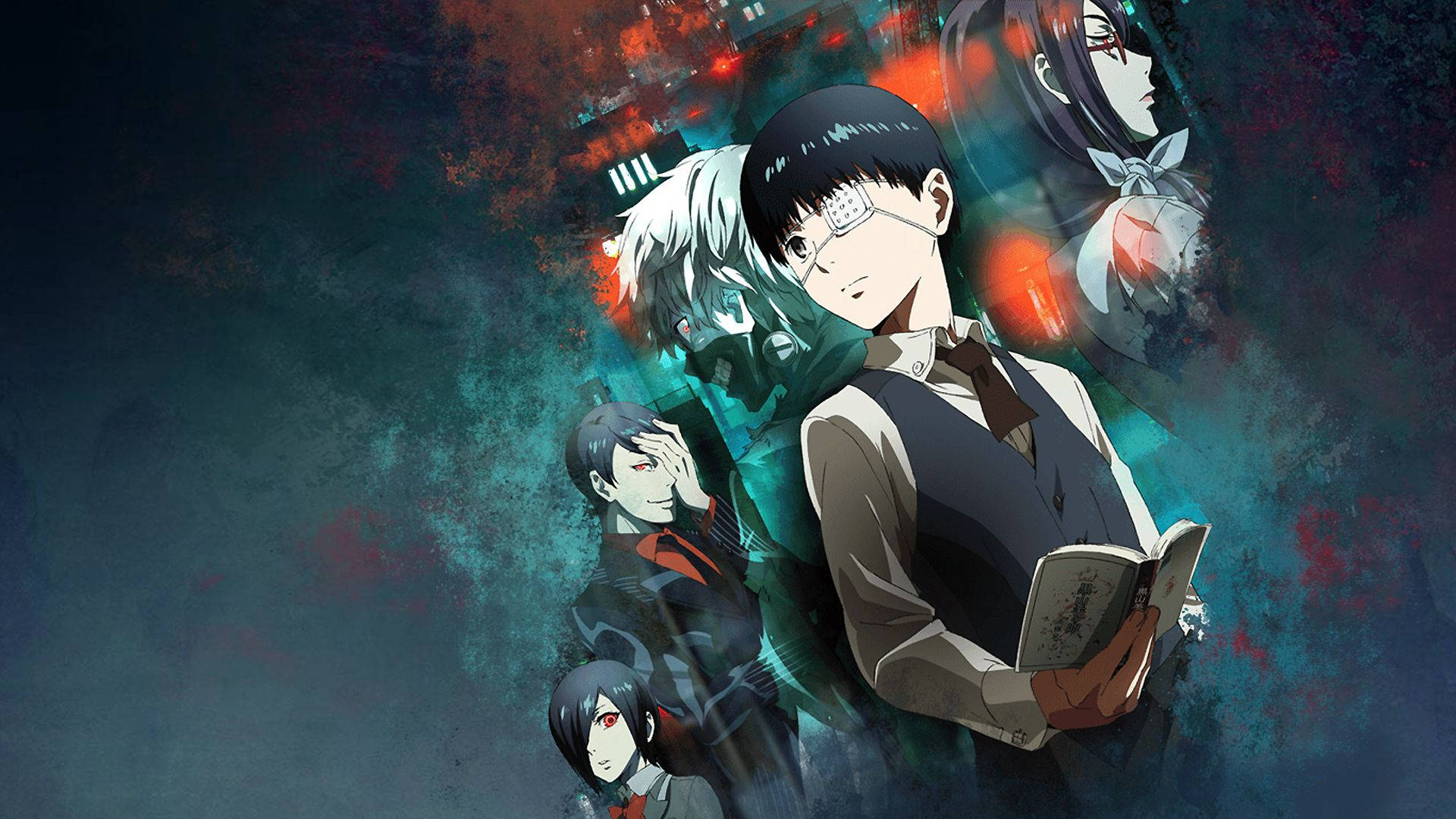 Tokyo Ghoul-karakterer i skoleuniform Wallpapers