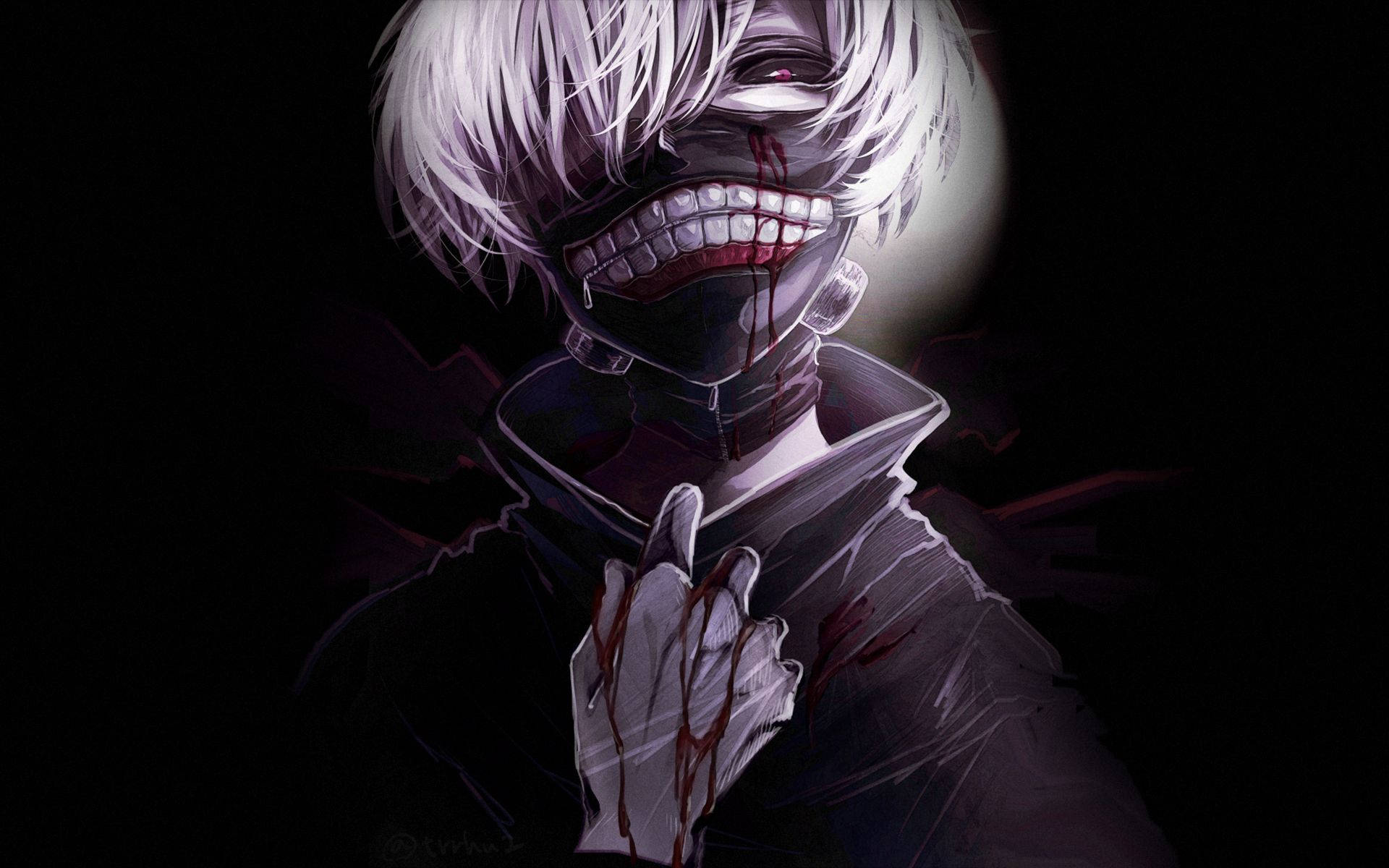 Tokyo Ghoul Karakter Ken's Maske Blod Wallpapers
