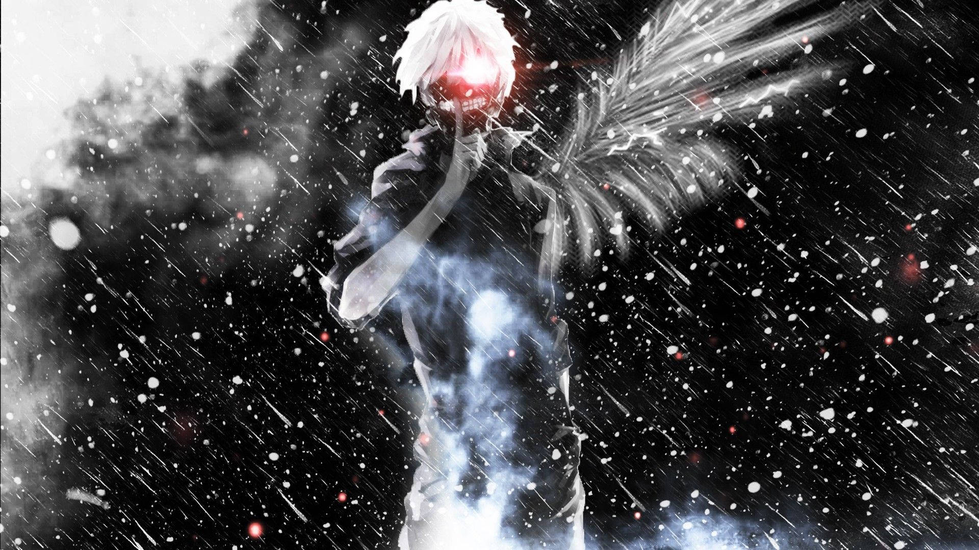 Tokyo Ghoul Karakter Ken Glødende Øje Wallpapers