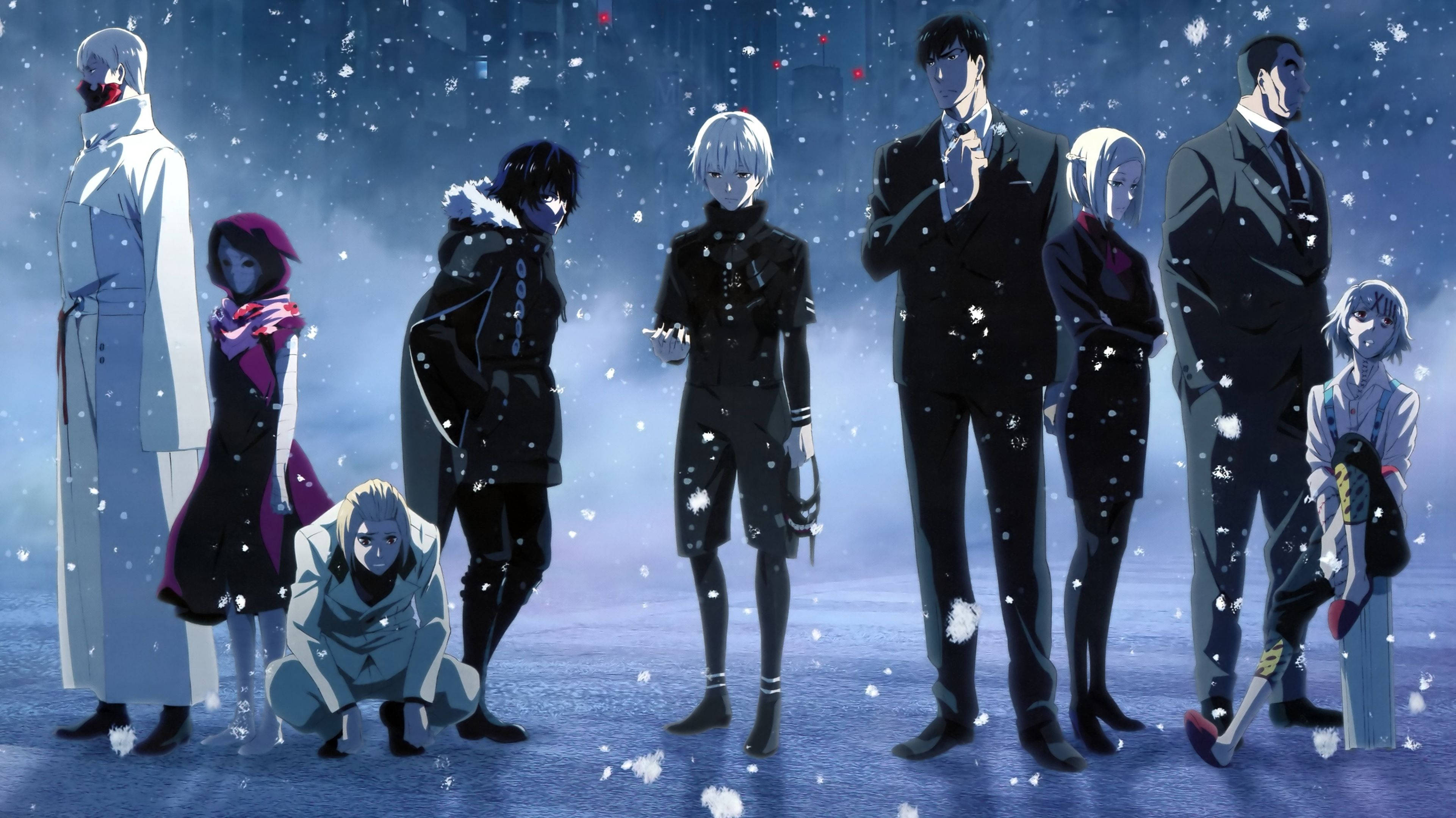 Tokyo Ghoul-karakterer gruppekunst Wallpapers