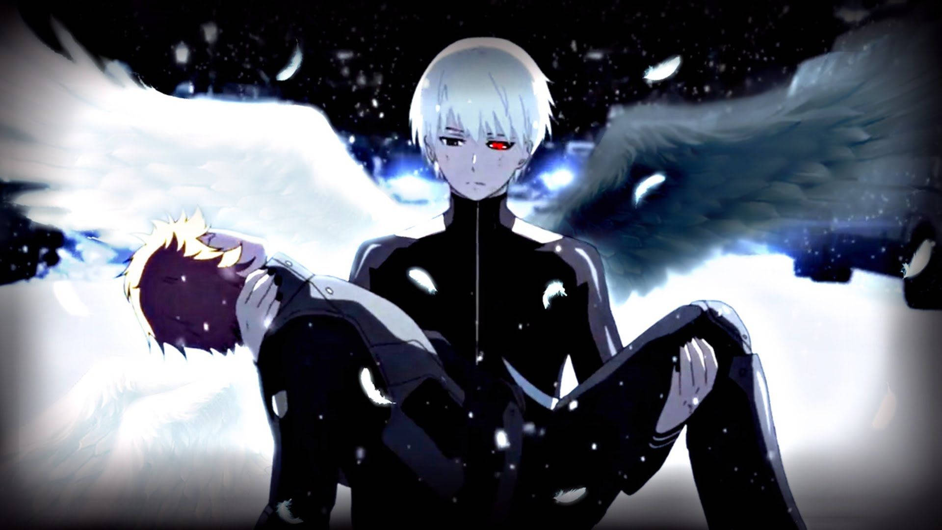 Tokyo Ghoul karakterer sorte hvide vinger Wallpapers