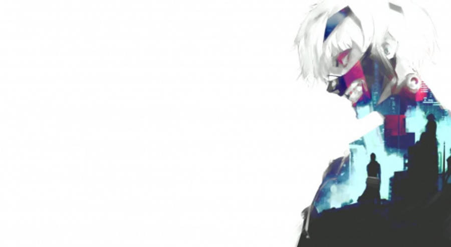 Tokyo Ghoul æstetik med Ken-silhuet Wallpapers