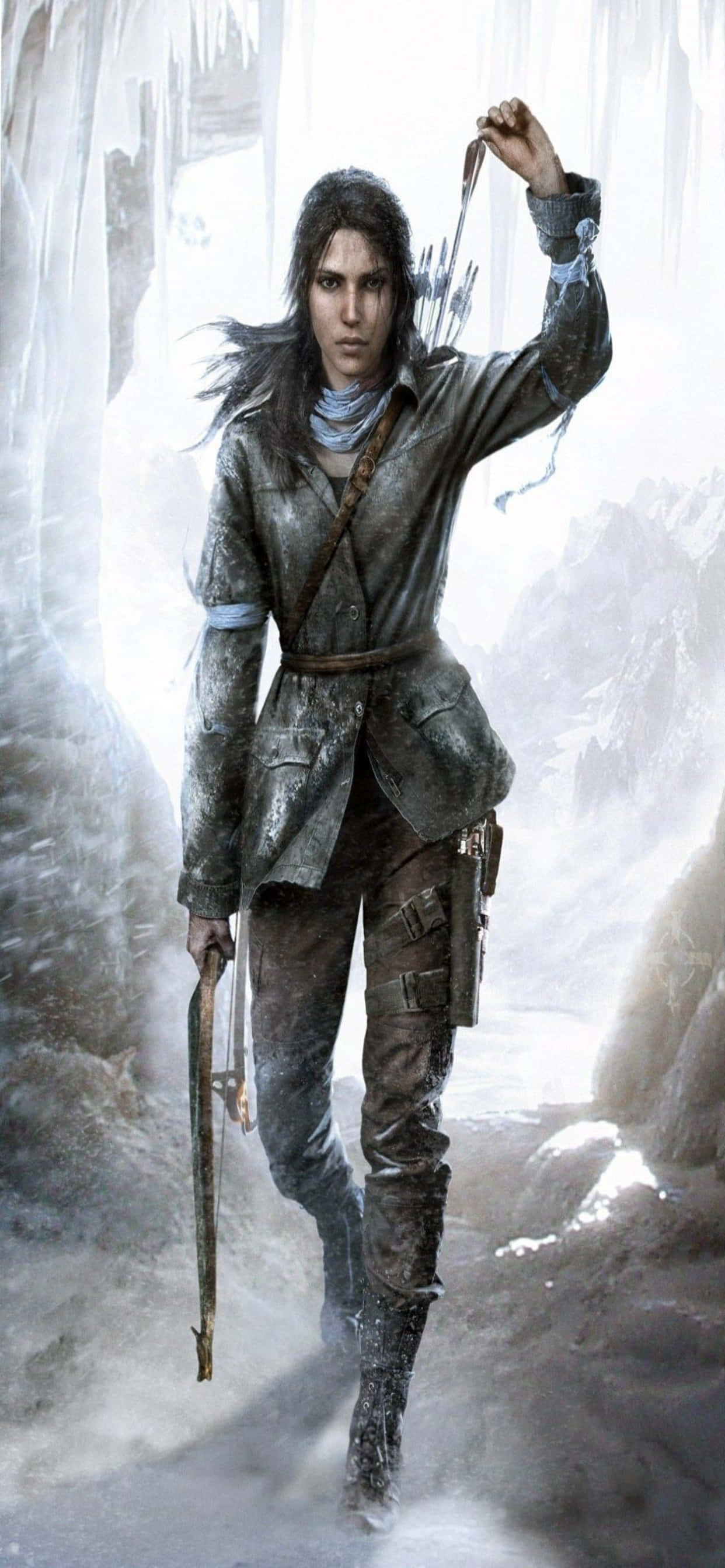 the tomb raider - en kvinde i en snehule Wallpapers