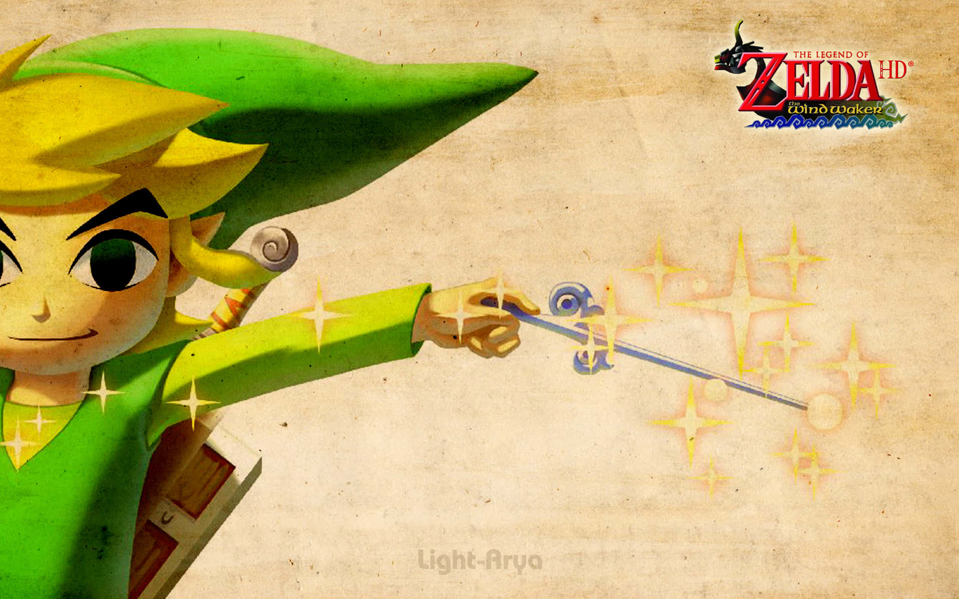 Toon Link svinger sig modigt i aktion Wallpapers