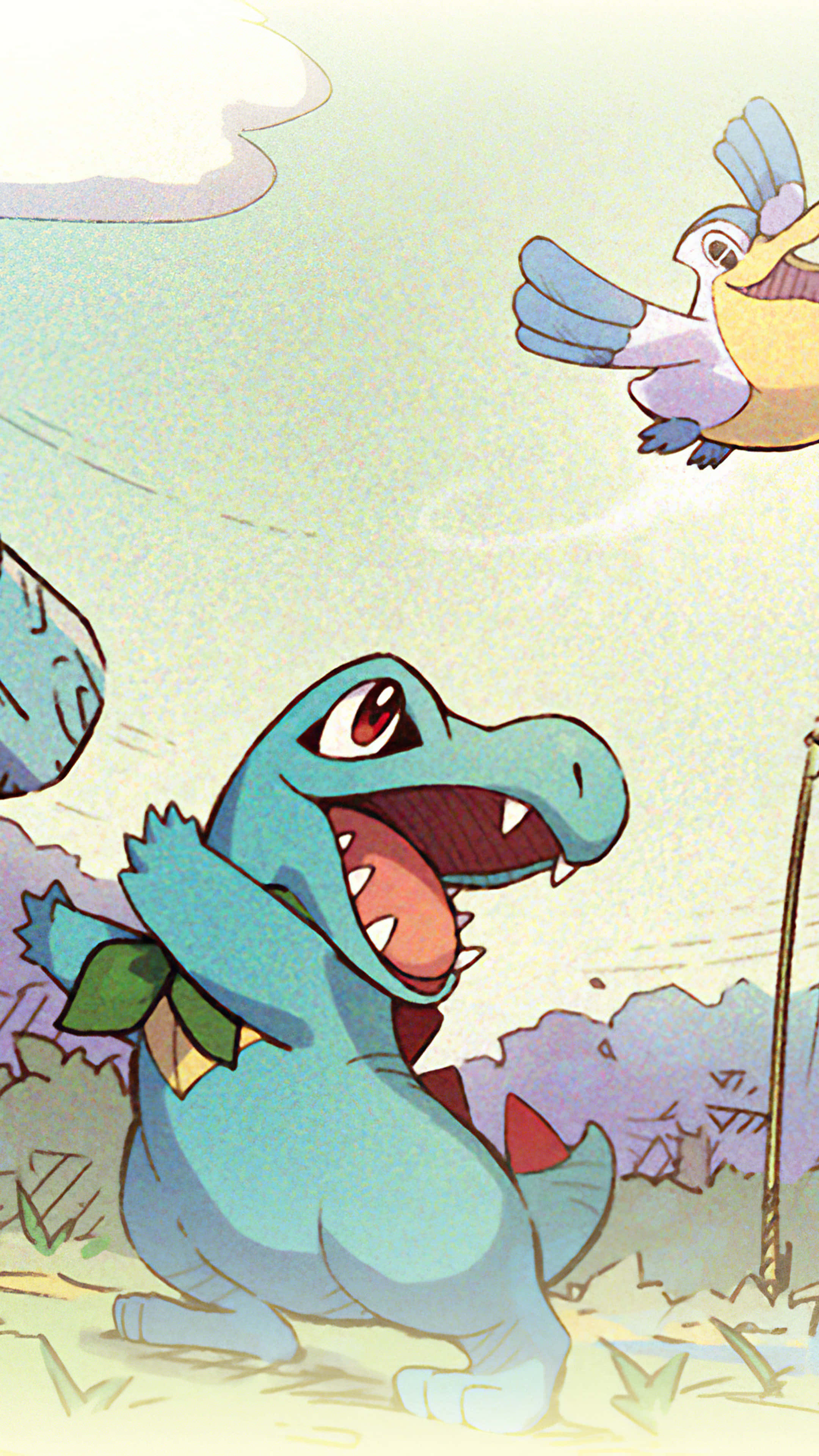 Totodile med Pelipper Wallpapers