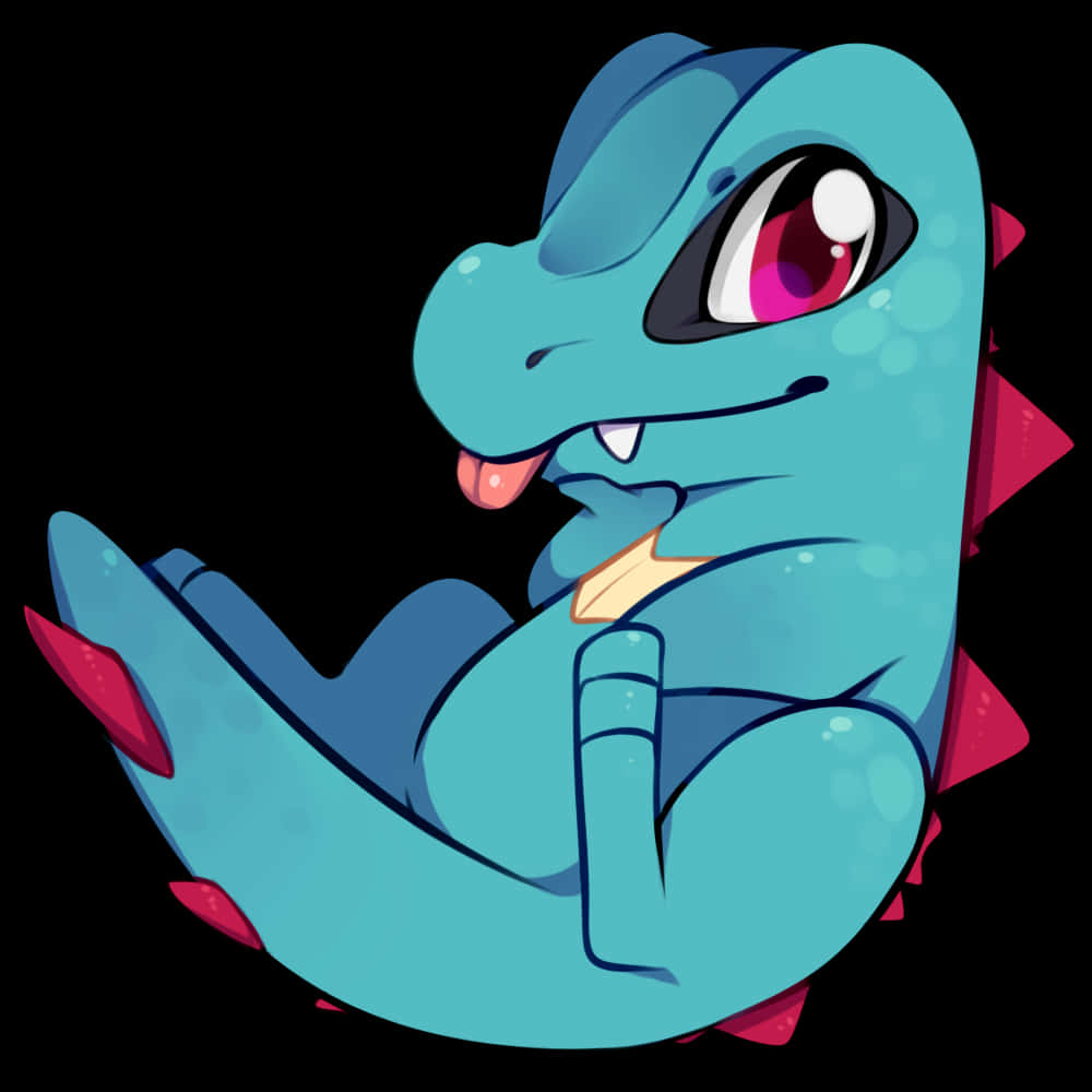 Totodile med tungen ud Wallpapers
