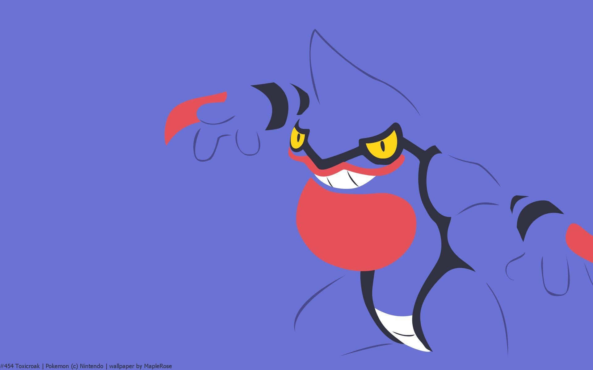Toxicroak Pokemon Minimalistisk Æstetisk Illustration Wallpapers