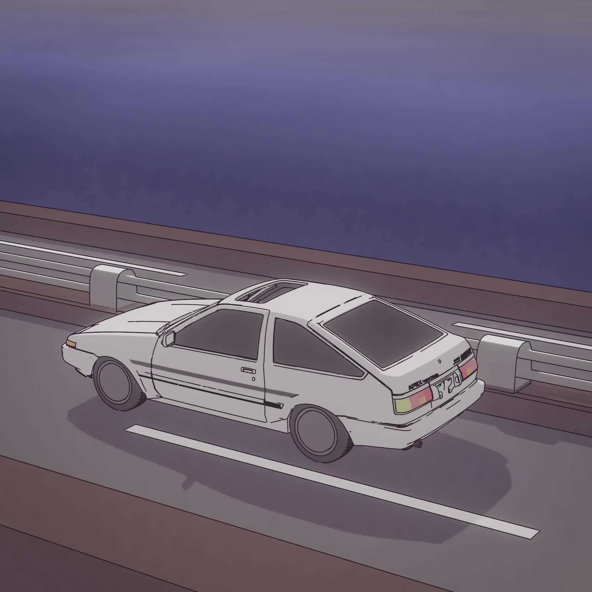 Toyota AE86 bil anime Wallpapers