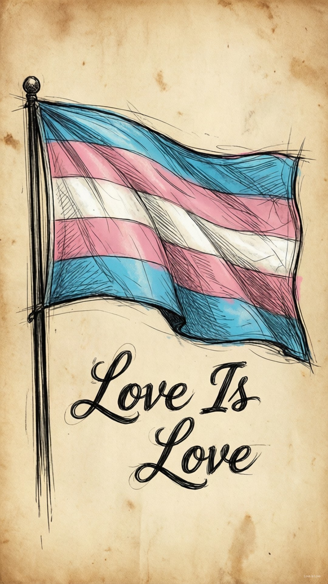 Trans Pride Skitse Wallpapers