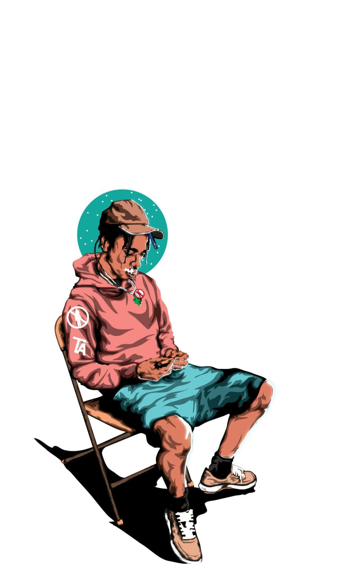 Travis Scott tegneserieillustration Wallpapers