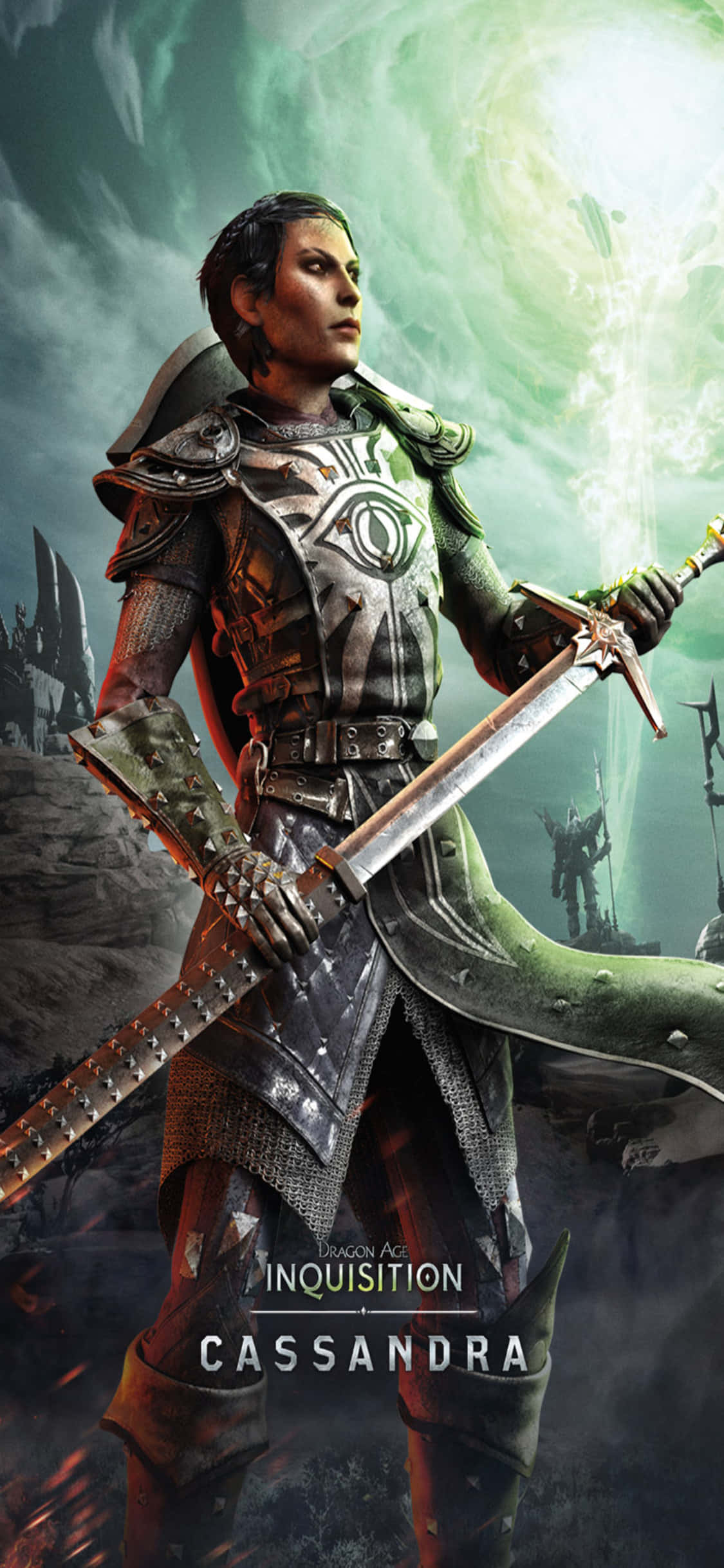 Træd ind i Dragon Age Inquisitions verden med din iPhone Xs Wallpapers