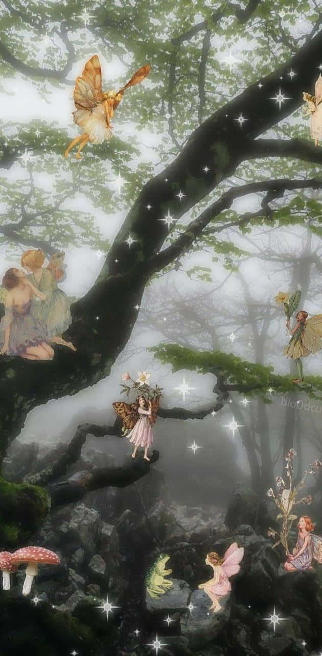 Træd ind i en magisk verden af Fairy Aesthetics. Wallpapers