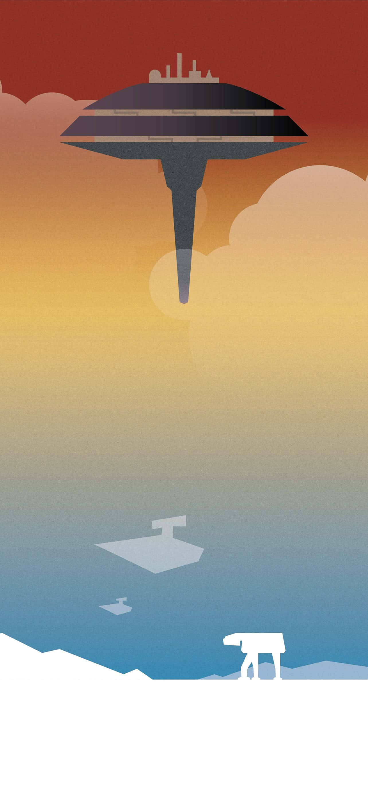 Træd ind i skyerne over Bespin for en majestætisk udsigt Wallpapers