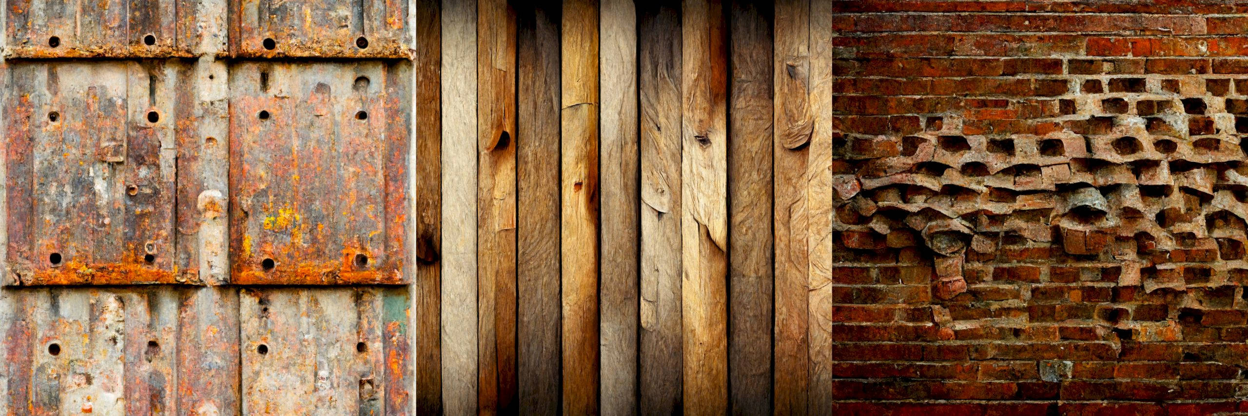 Tre flygtige vægge side om side Wallpapers