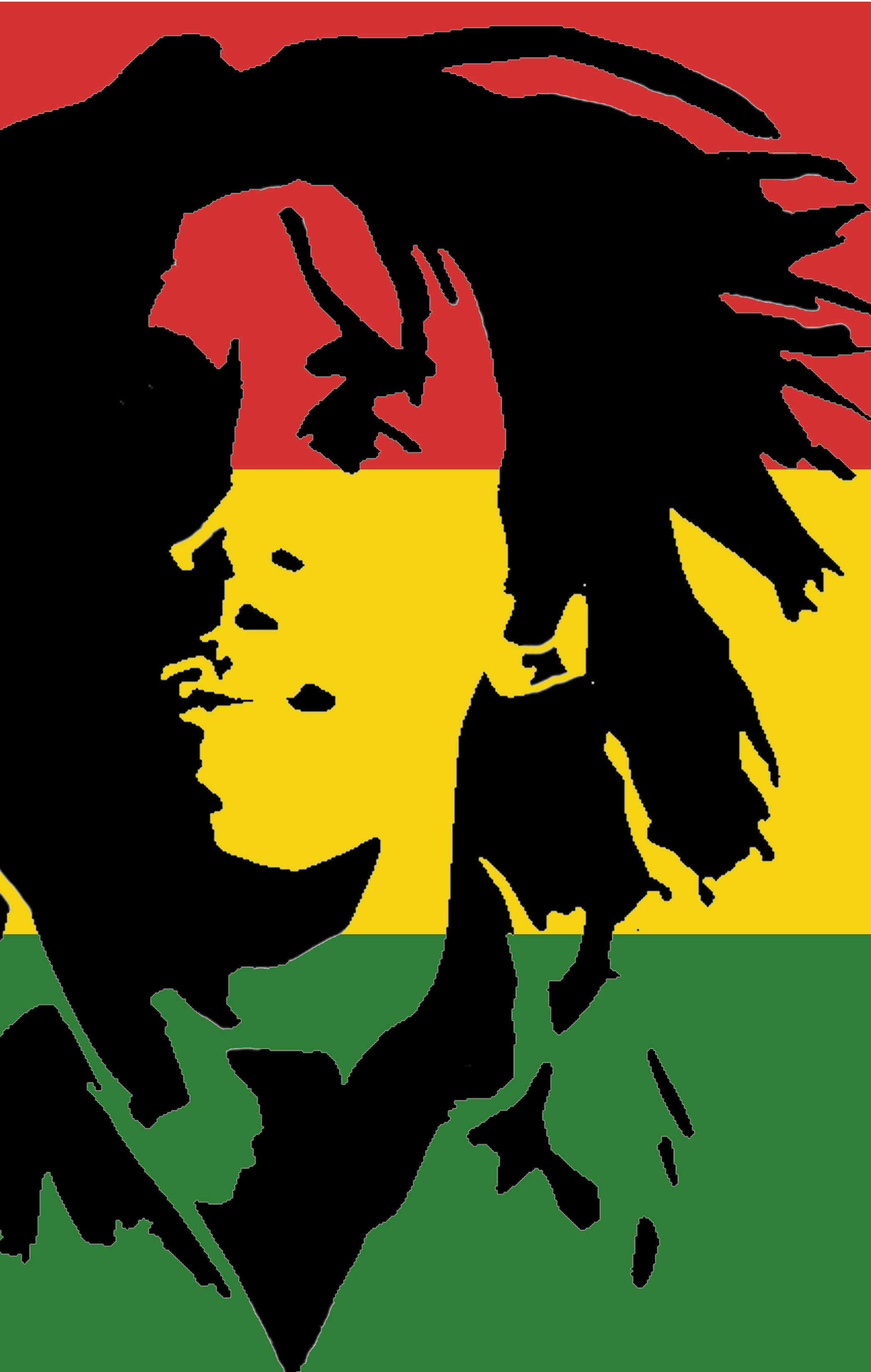 Trendende Farverig Bob Marley Grafik Wallpapers