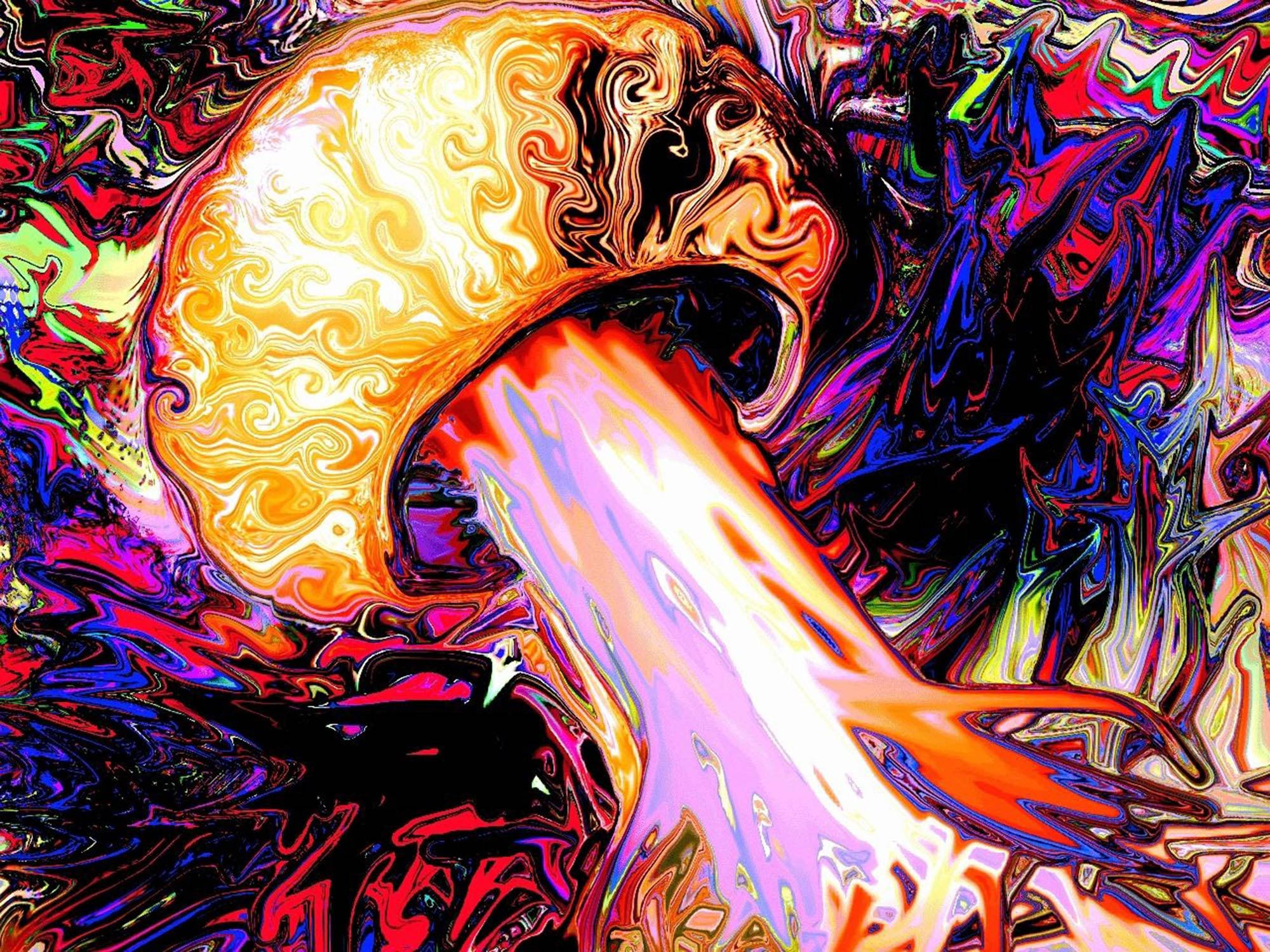 Trippy mørk æstetisk svamp Wallpapers