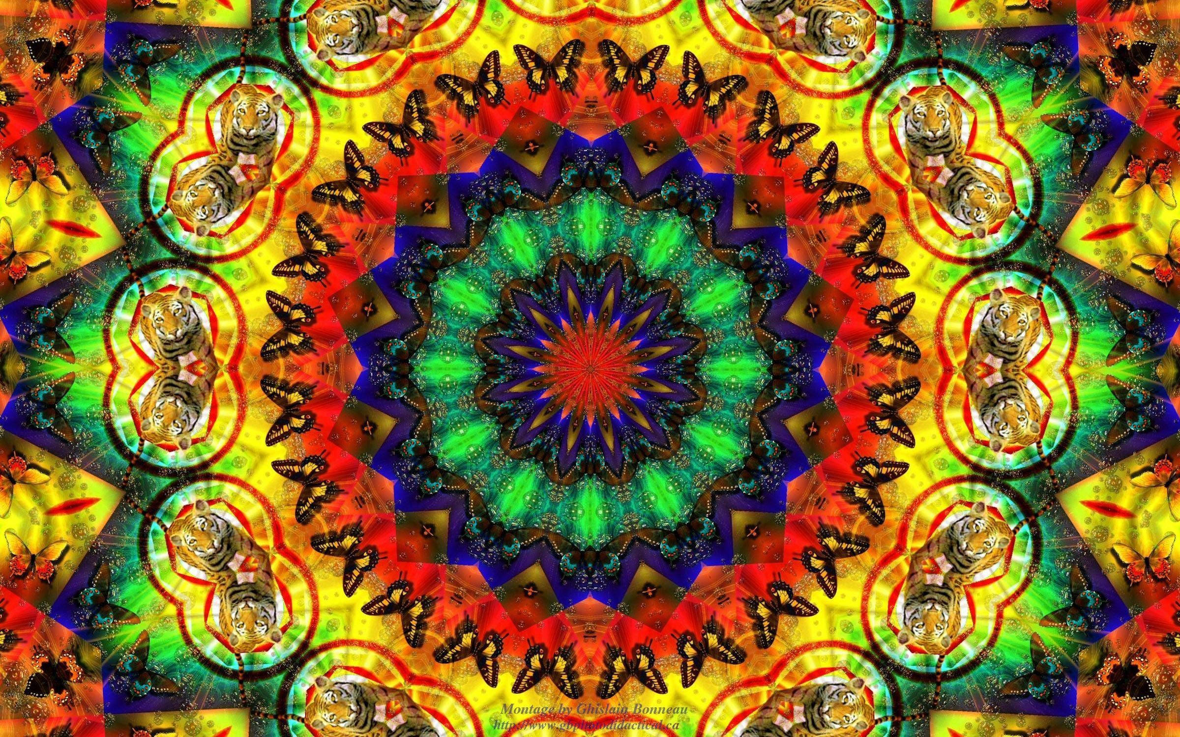 Trippy mørk æstetisk fraktaldyr Wallpapers