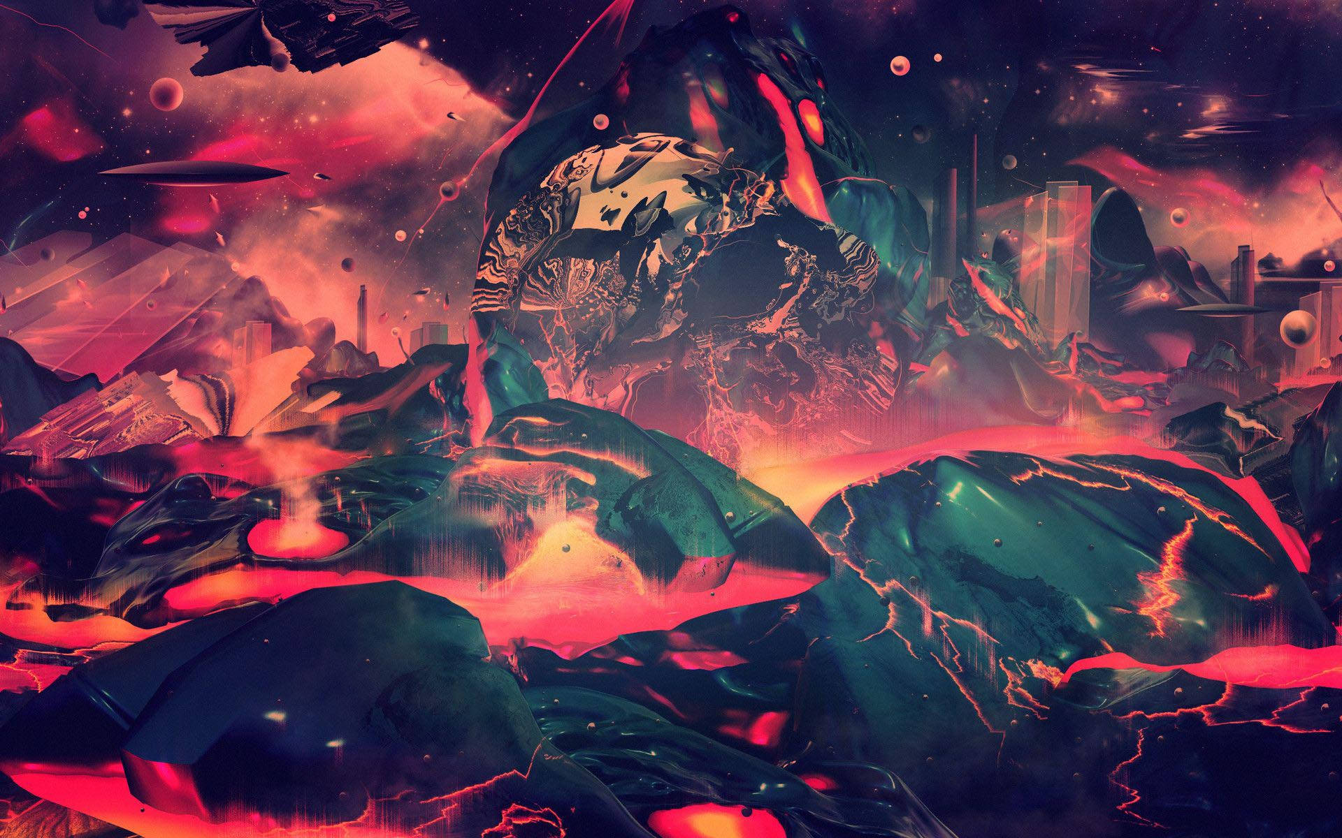 Trippy mørk æstetisk lava Wallpapers