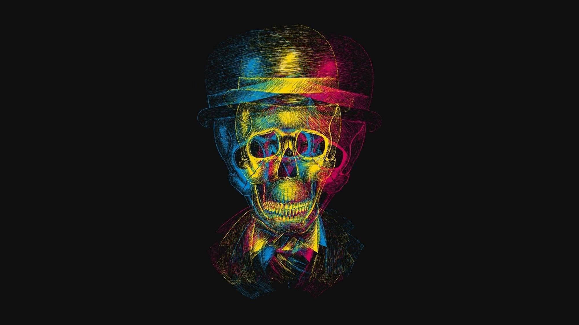 Trippy mørk æstetisk kranium Wallpapers