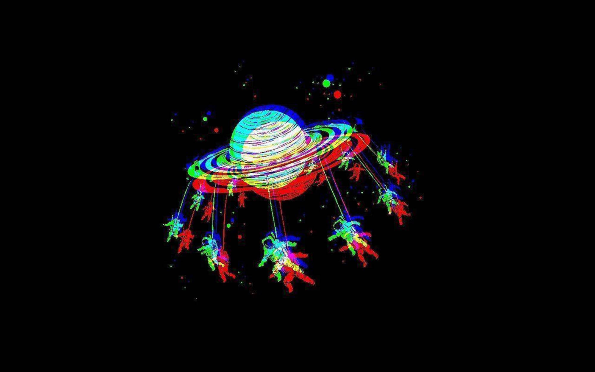 Trippy mørk æstetik astronauter Wallpapers