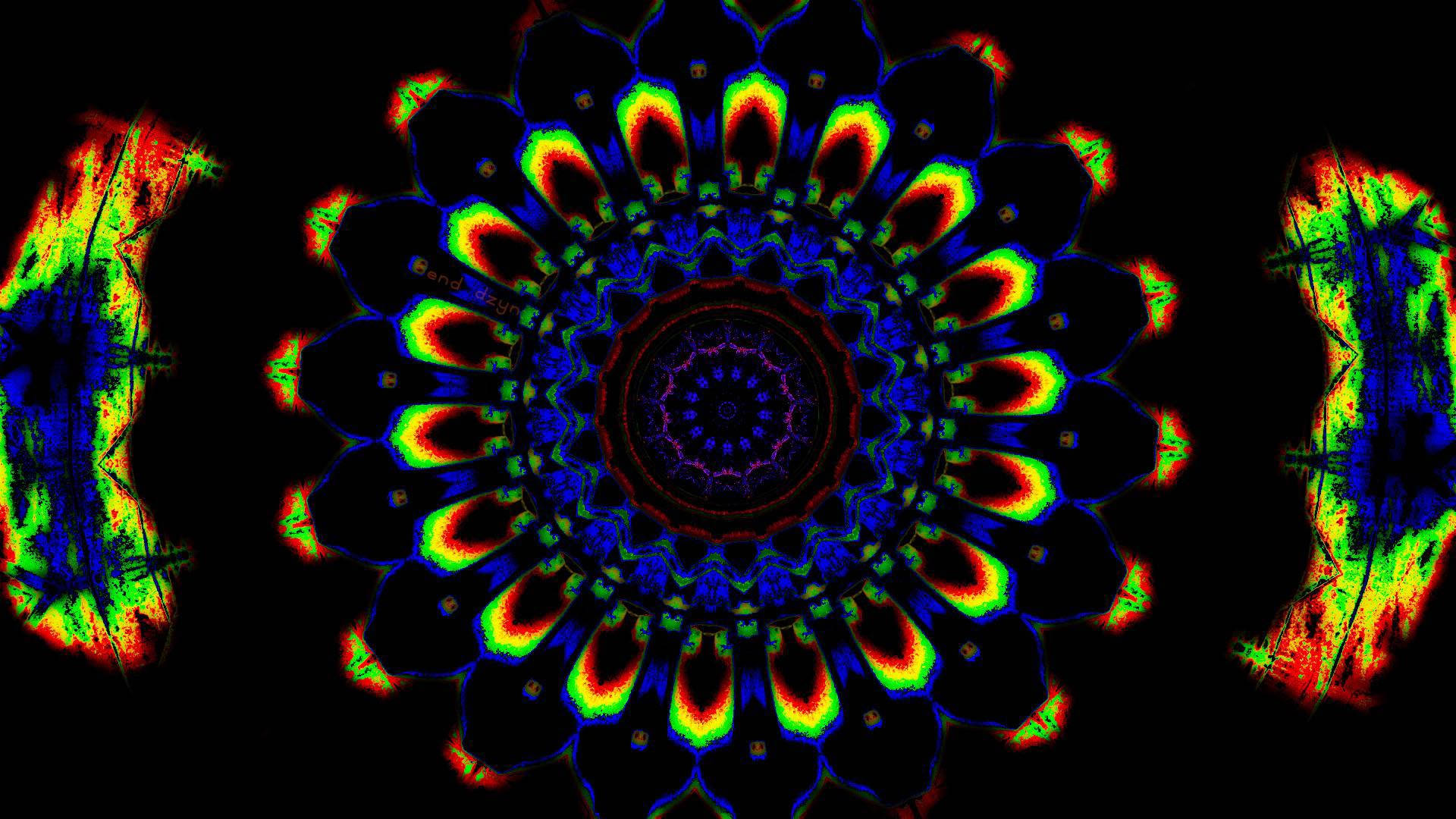 Trippy mørk æstetisk blomsterkunst Wallpapers