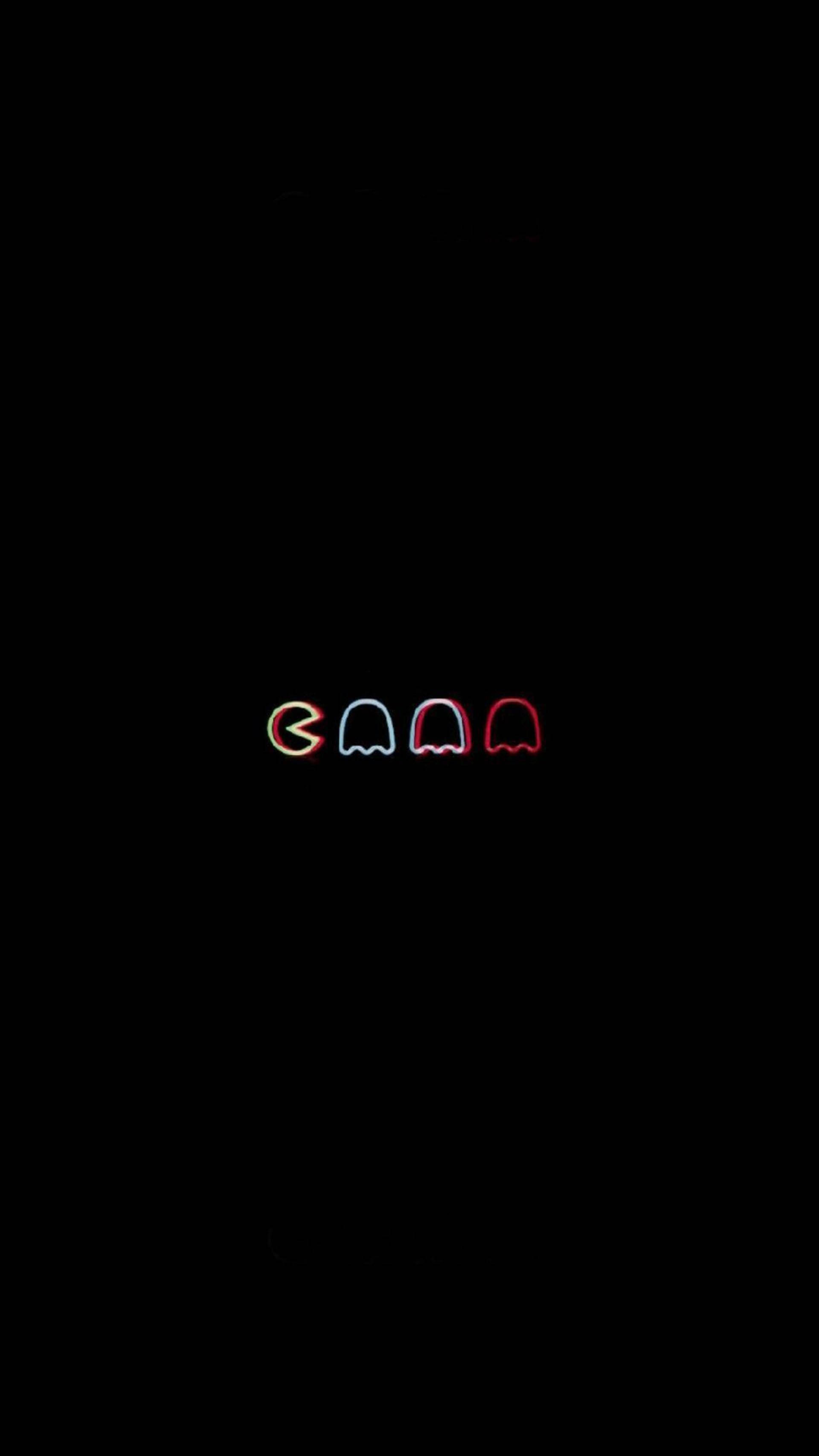 Trippy mørk æstetik Pacman ikoner Wallpapers