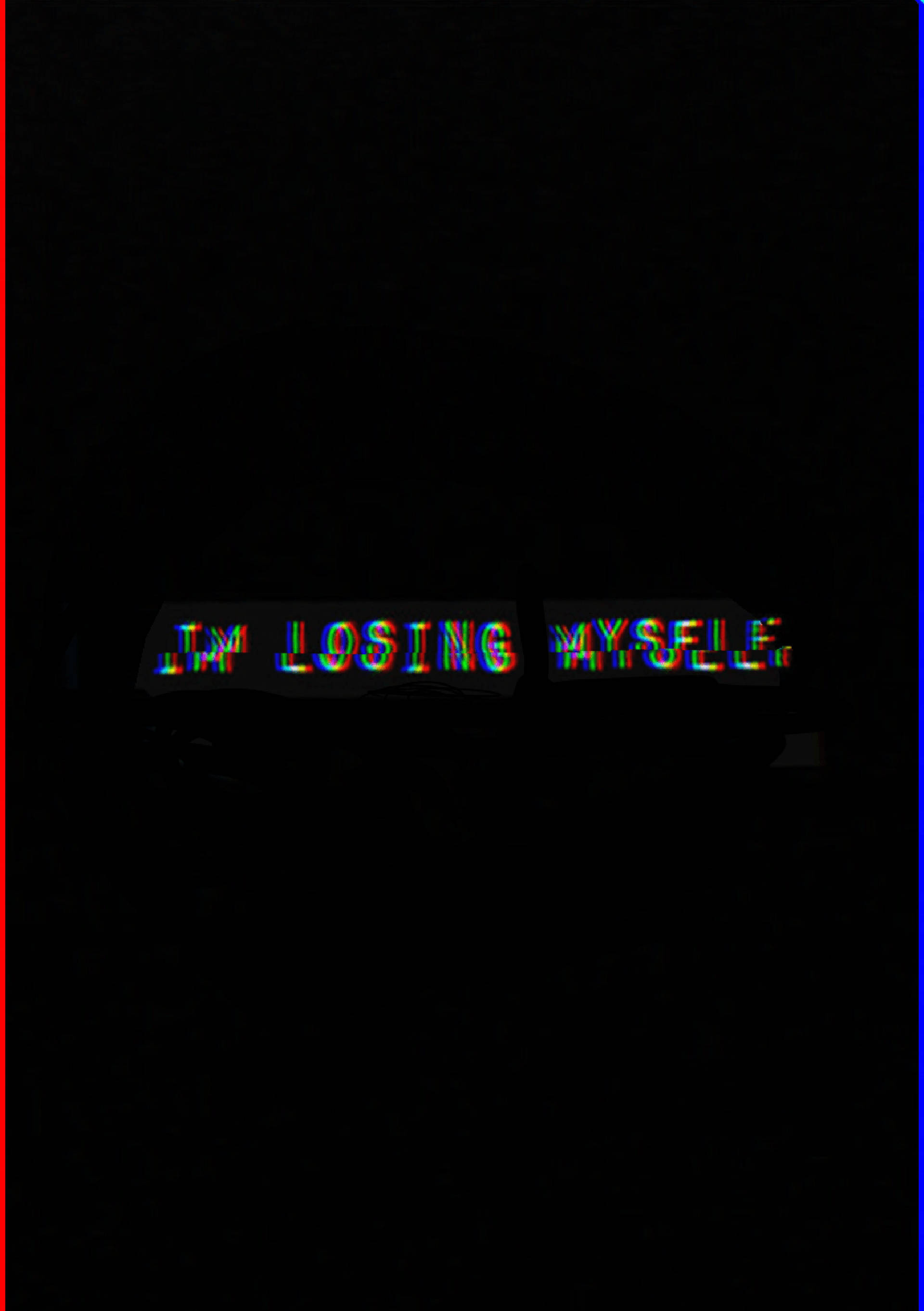 Trippy mørk æstetisk citat om at miste sig selv Wallpapers