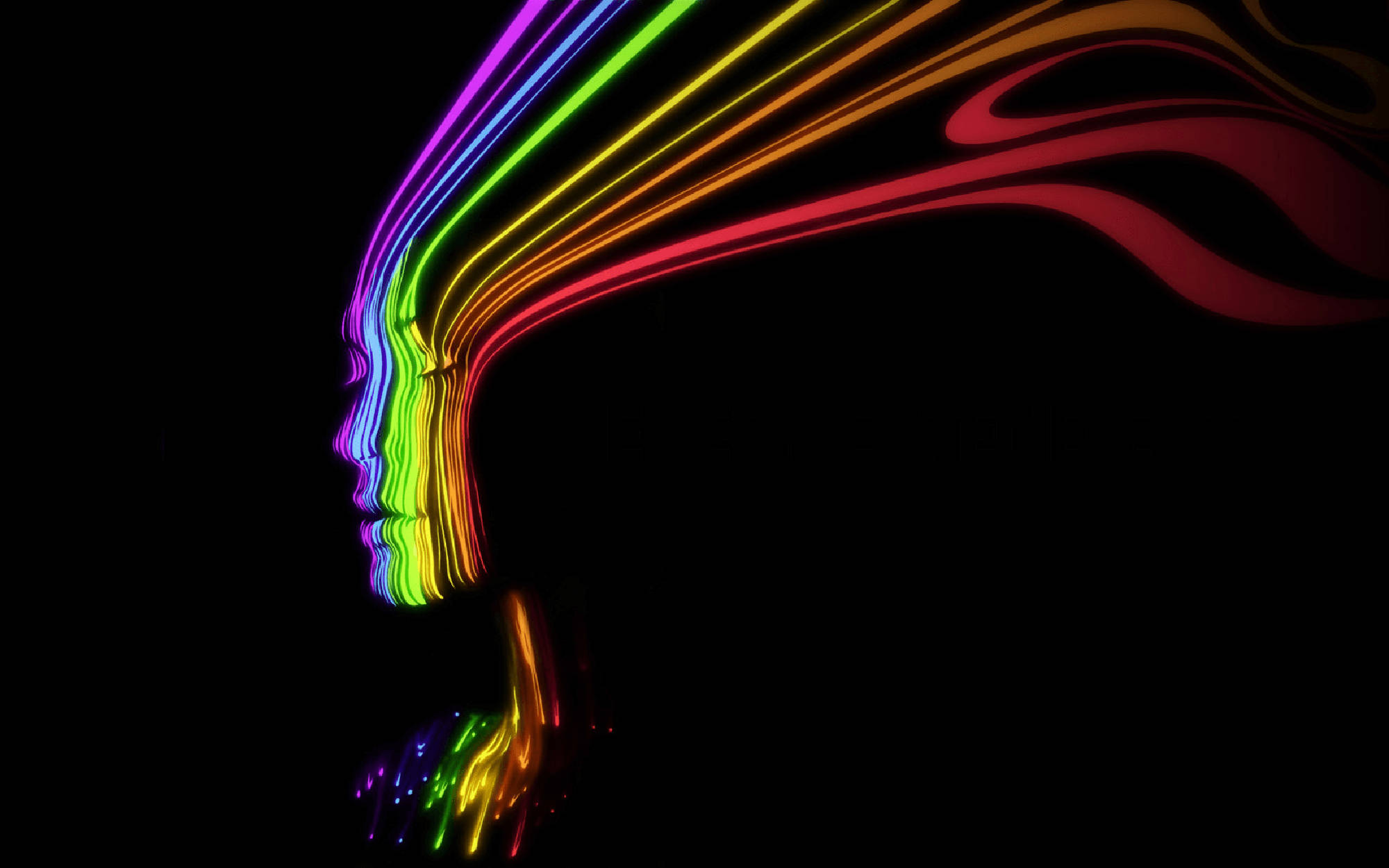 Trippy mørk æstetisk kvindeansigt Wallpapers