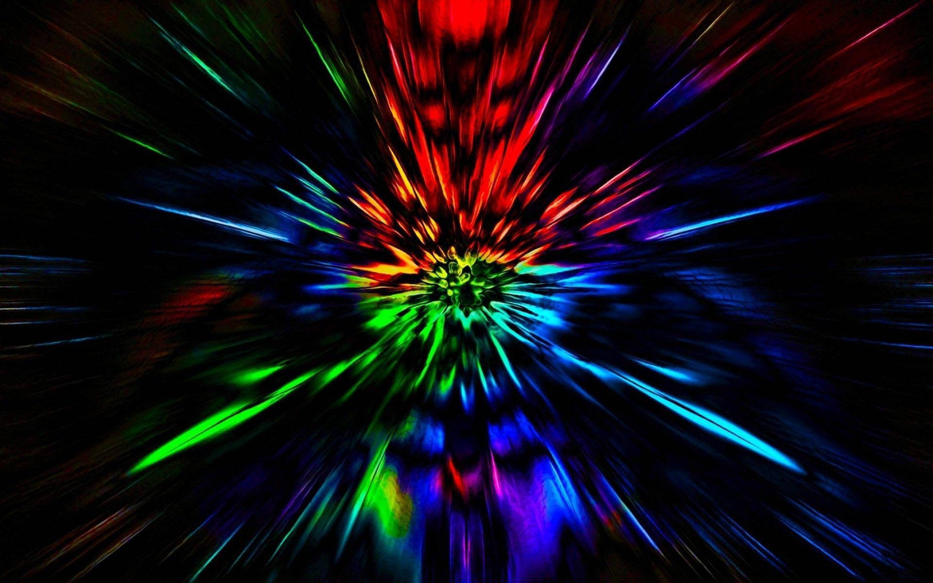 Trippy mørk æstetisk stråler Wallpapers