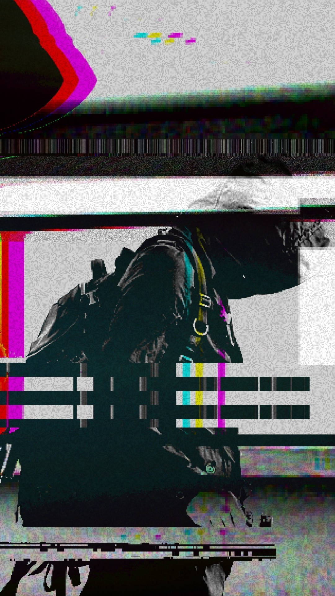 Trippy æstetisk person med taske Wallpapers