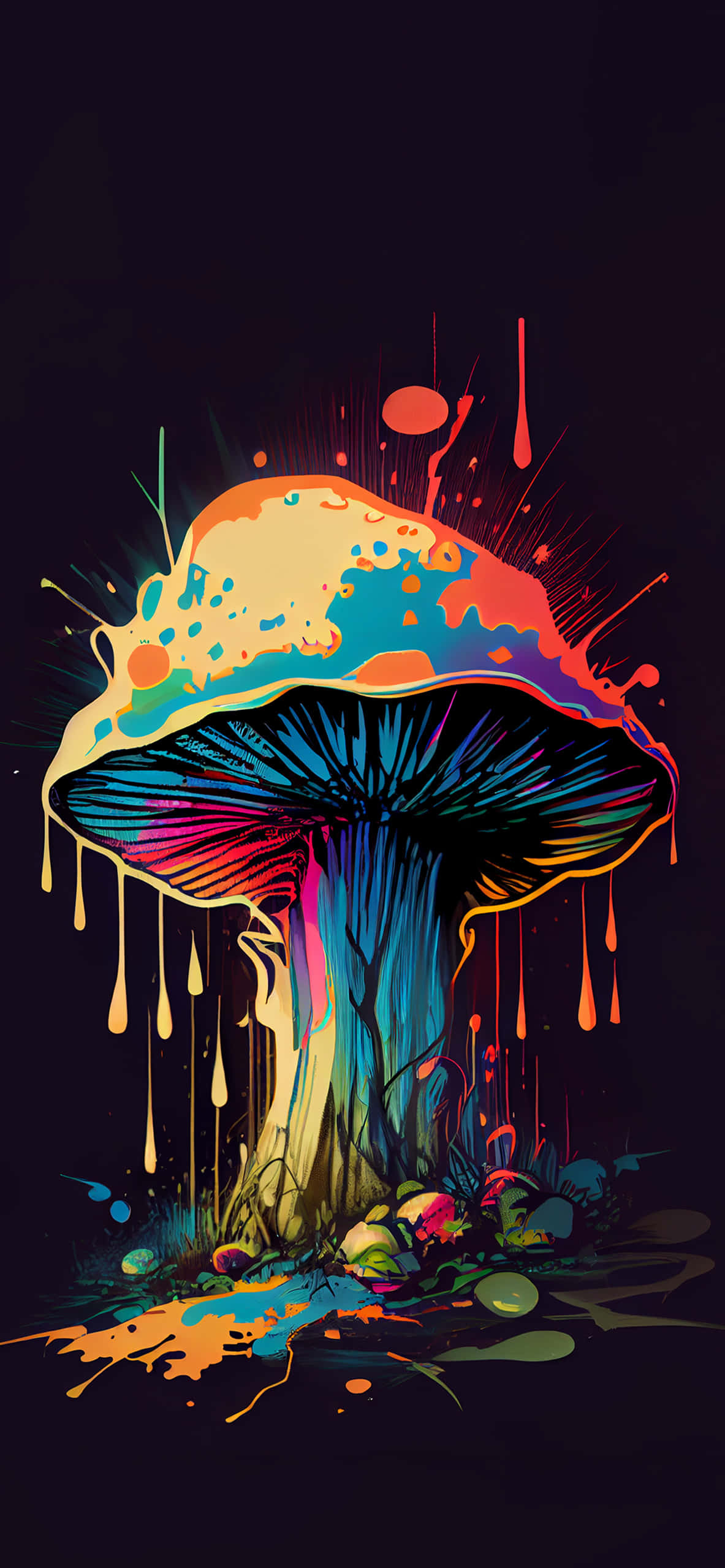 Trippy svampebaggrund Wallpapers