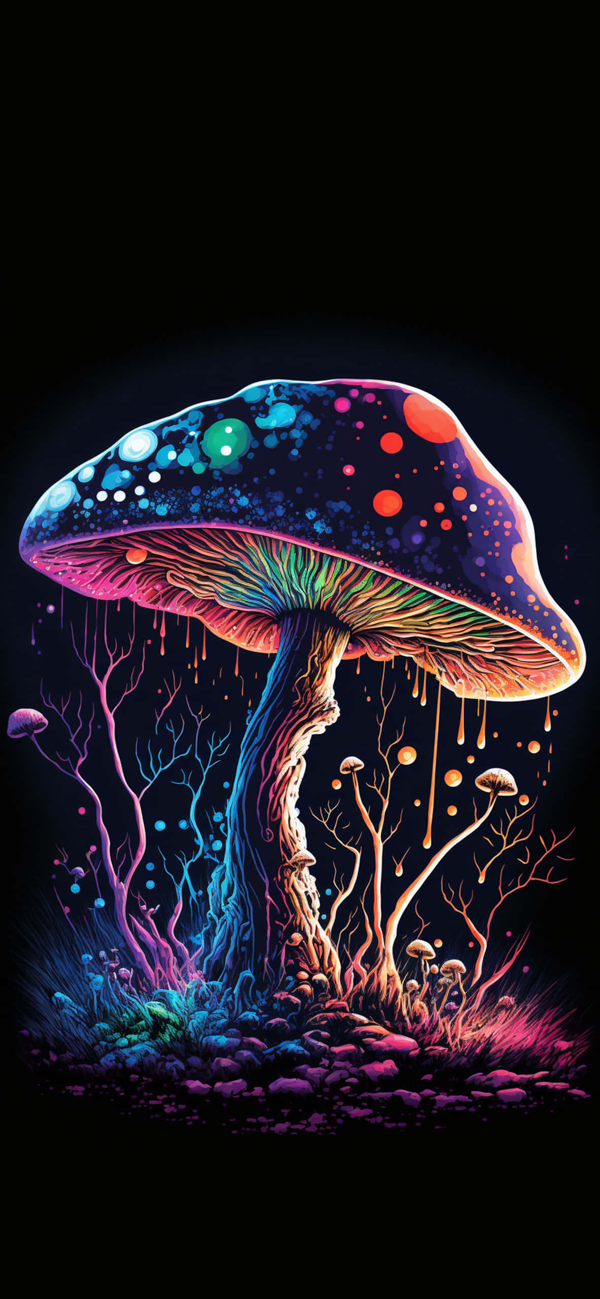 Trippy svampebaggrund Wallpapers