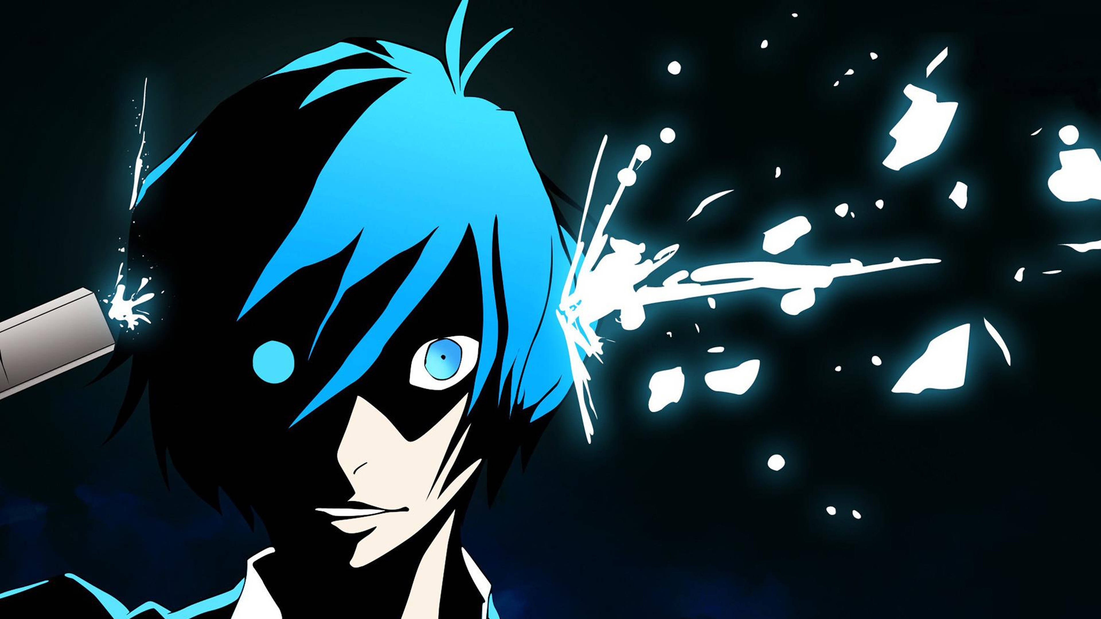 Trist anime 4K dreng skyder sig selv Wallpapers