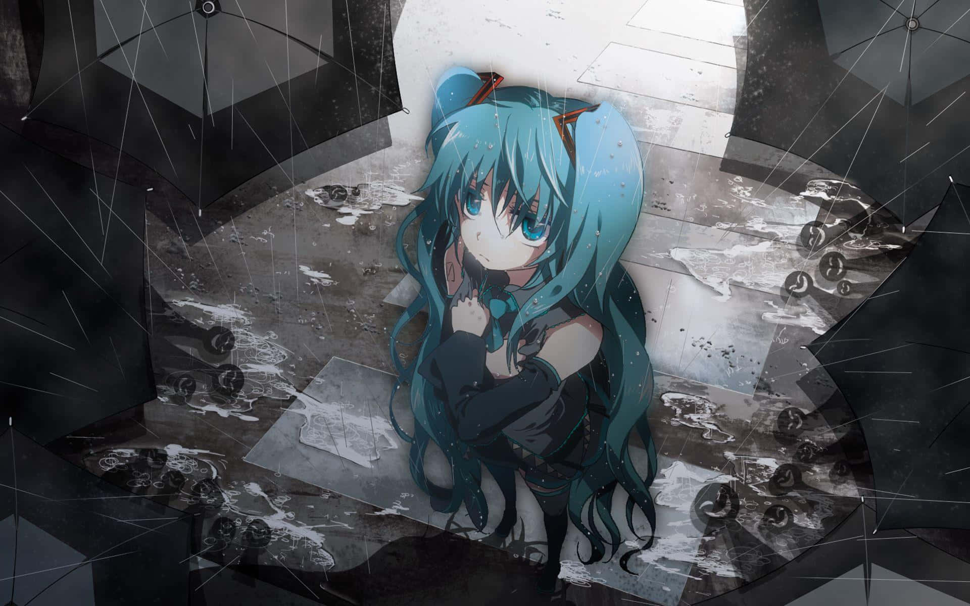 Trist anime-baggrund Wallpapers