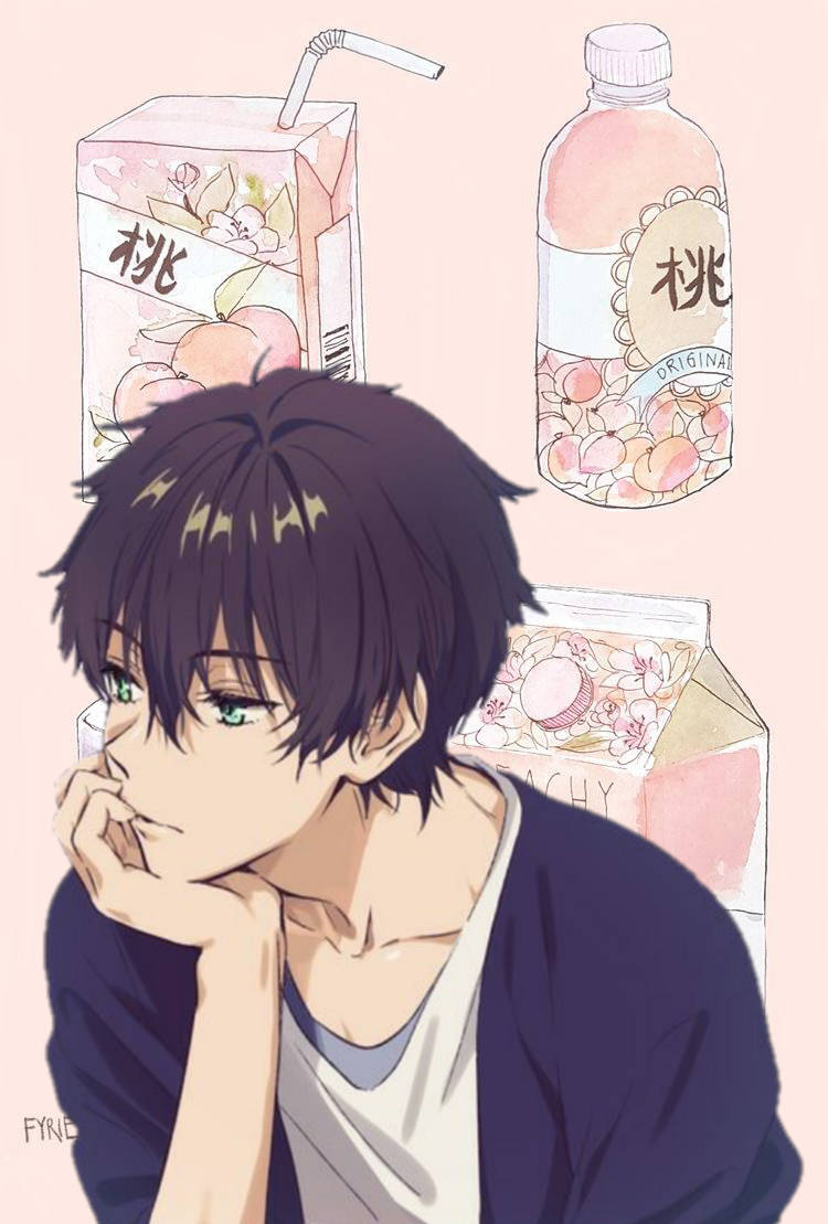 Trist anime-dreng Hōtarō Oreki æstetisk Wallpapers