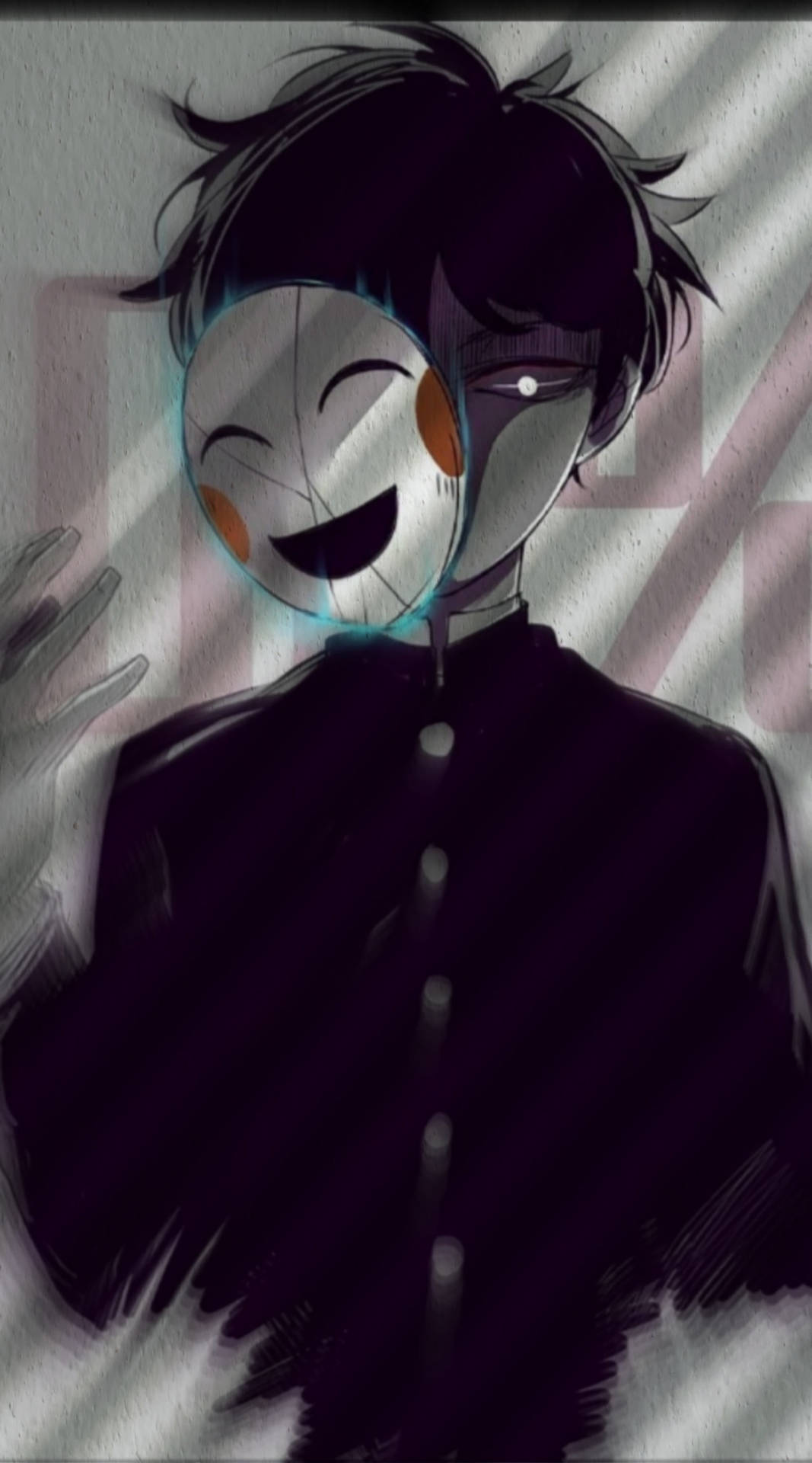 Trist anime glad maske æstetik — Æstetisk Wallpapers