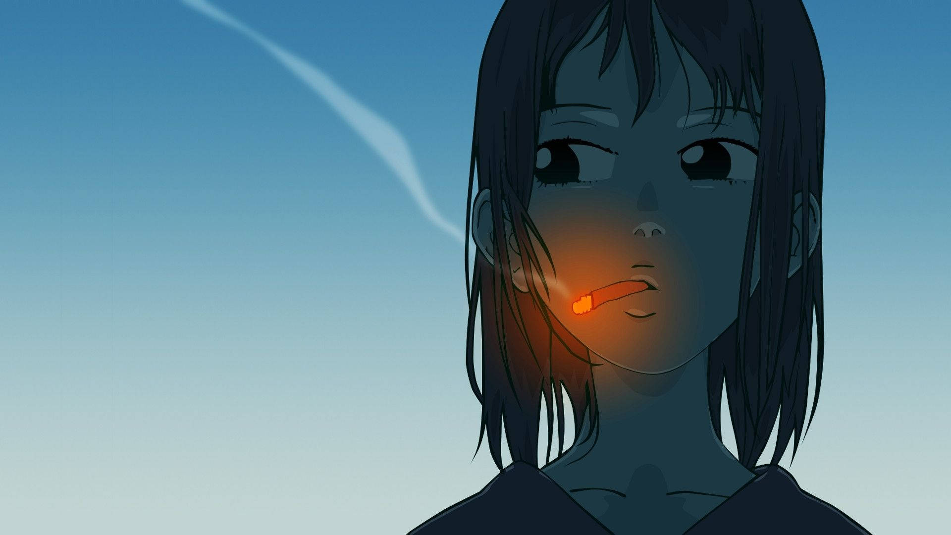 Trist anime rygeæstetik Wallpapers