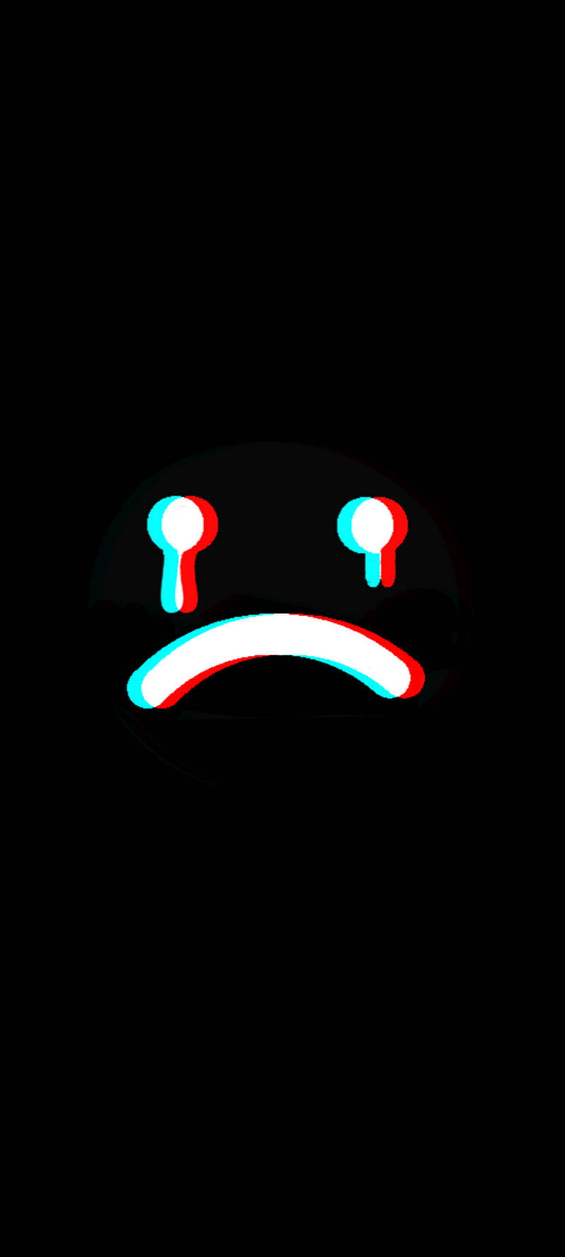 Trist Emoji-ansigt Med Tårer Wallpapers