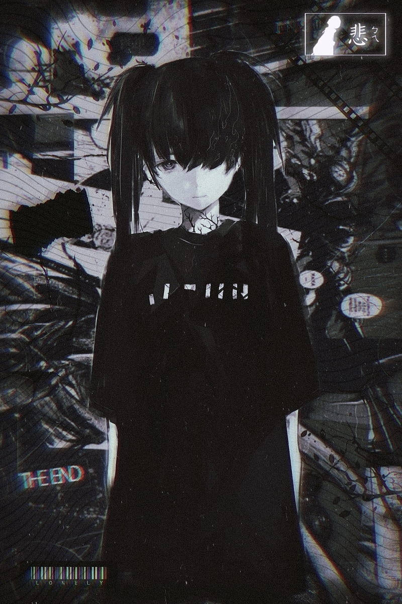 Trist Pige Edgy Anime Profilbillede Wallpapers