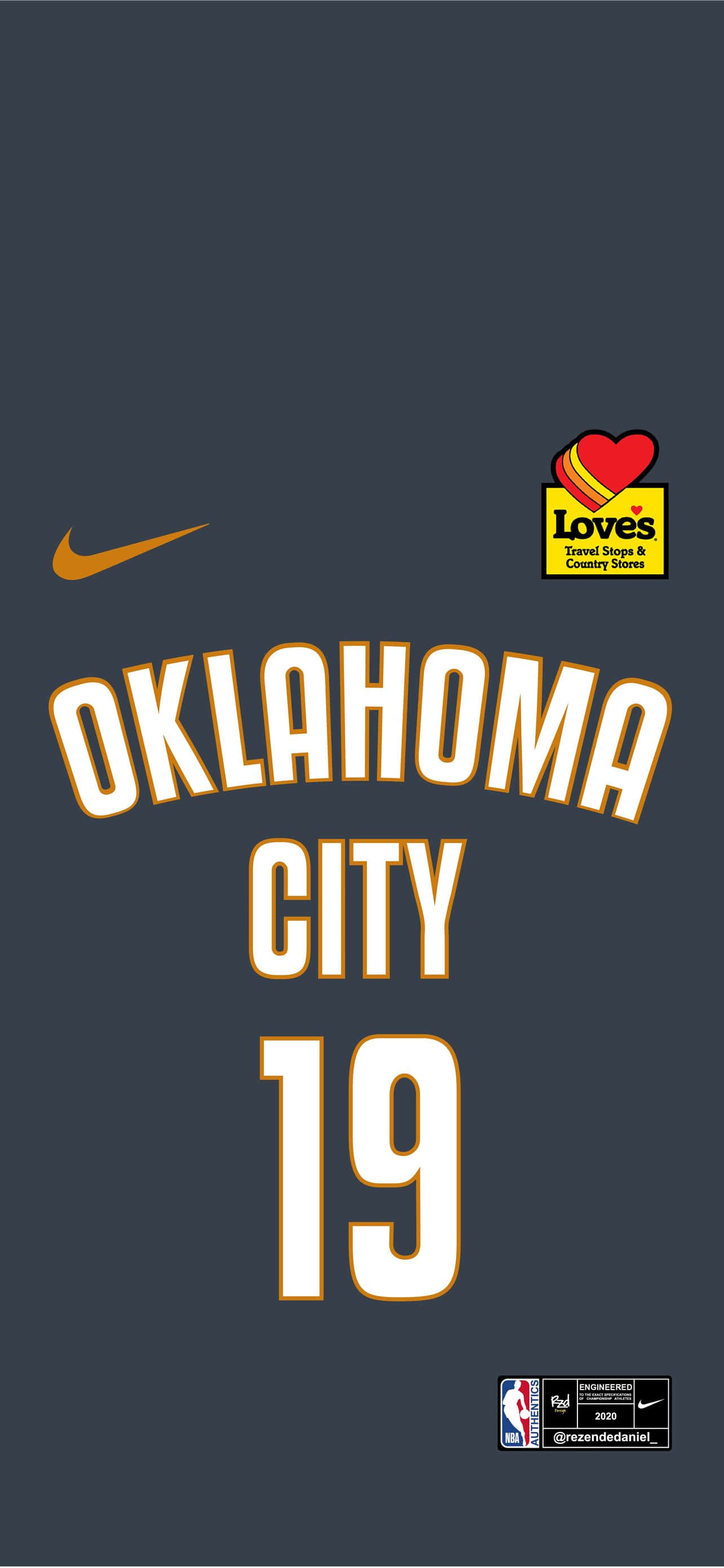 Trøje nr. 19 fra Oklahoma City Thunders Wallpapers
