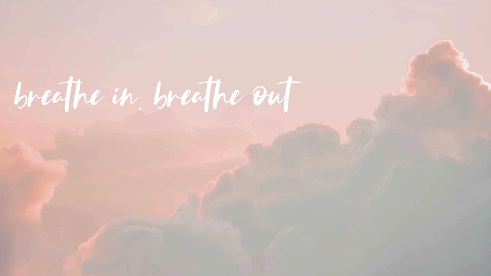 Træk vejret ind og ud pastel æstetisk Tumblr bærbar Wallpapers
