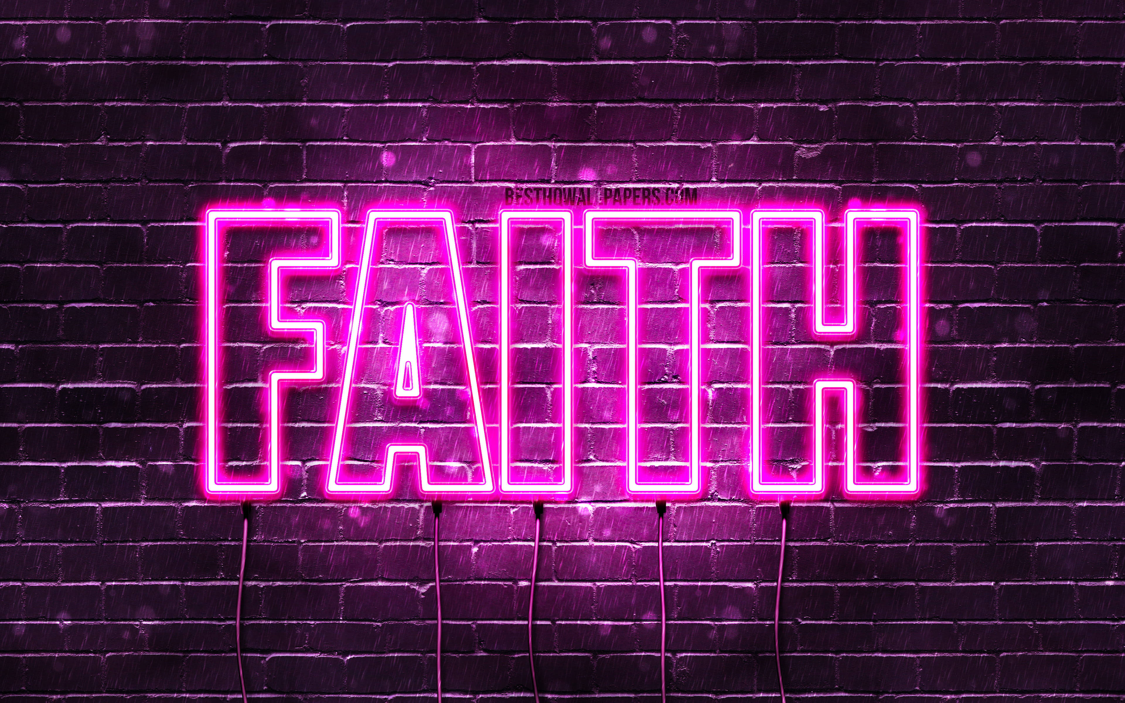 Tro på Gud Lilla Neon Wallpapers