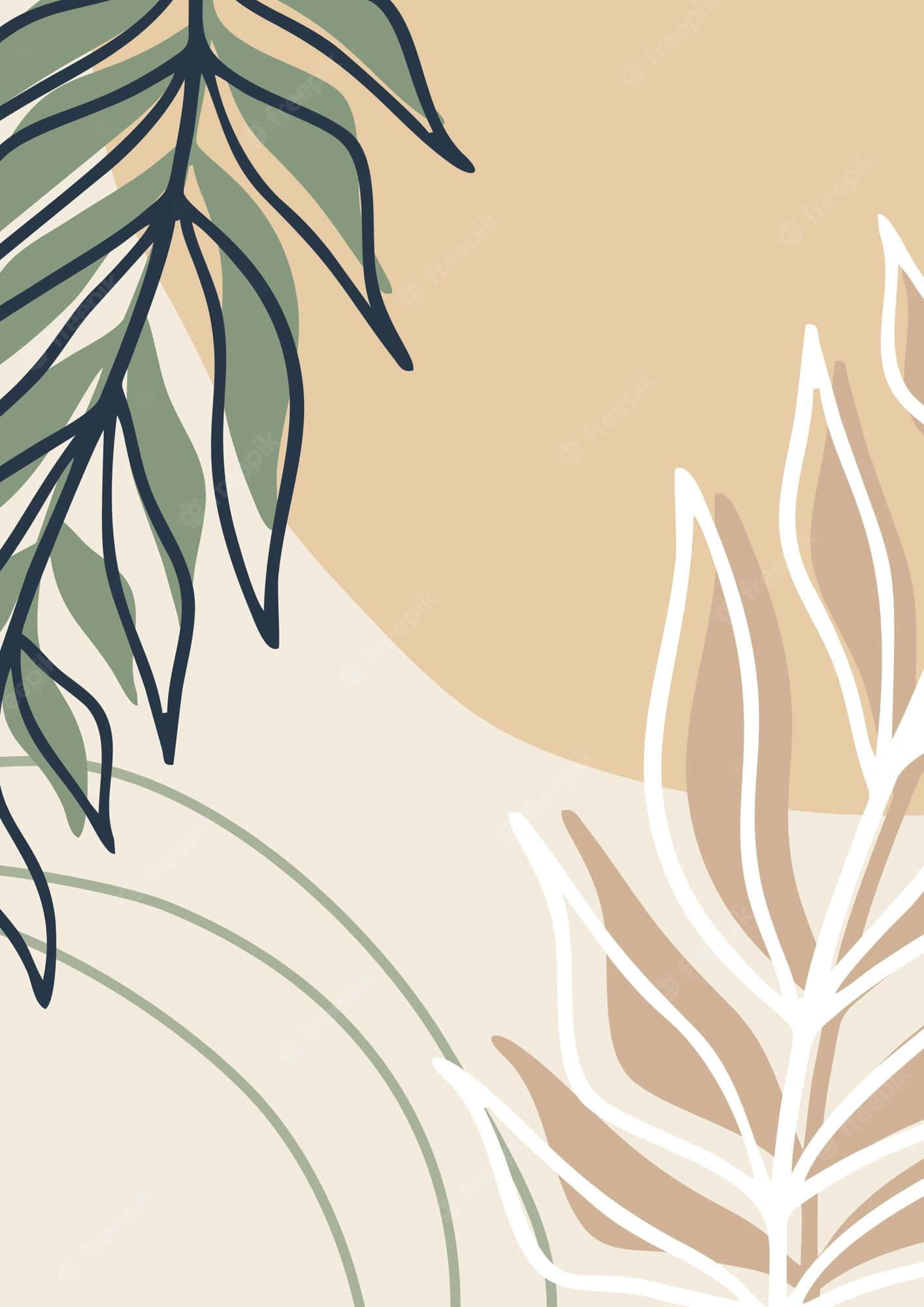 Tropisk blad og sol baggrund Wallpapers