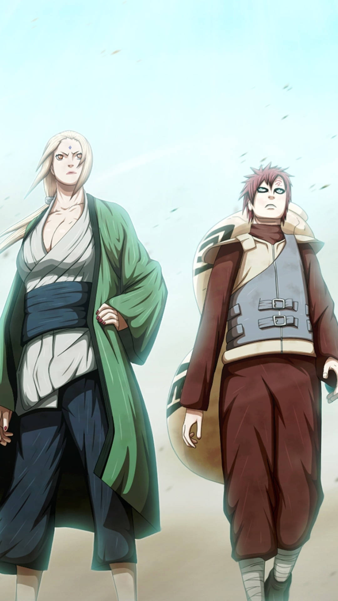 Tsunade og Gaara — Naruto Wallpapers