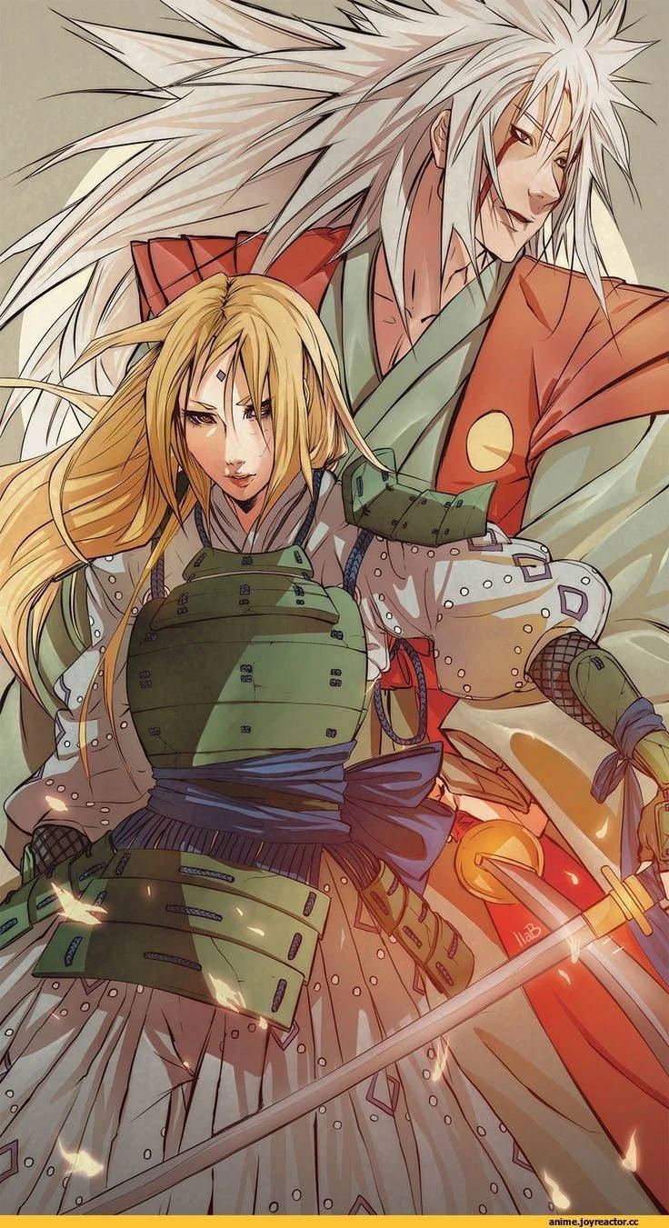 Tsunade og Jiraiya klar til kamp Wallpapers